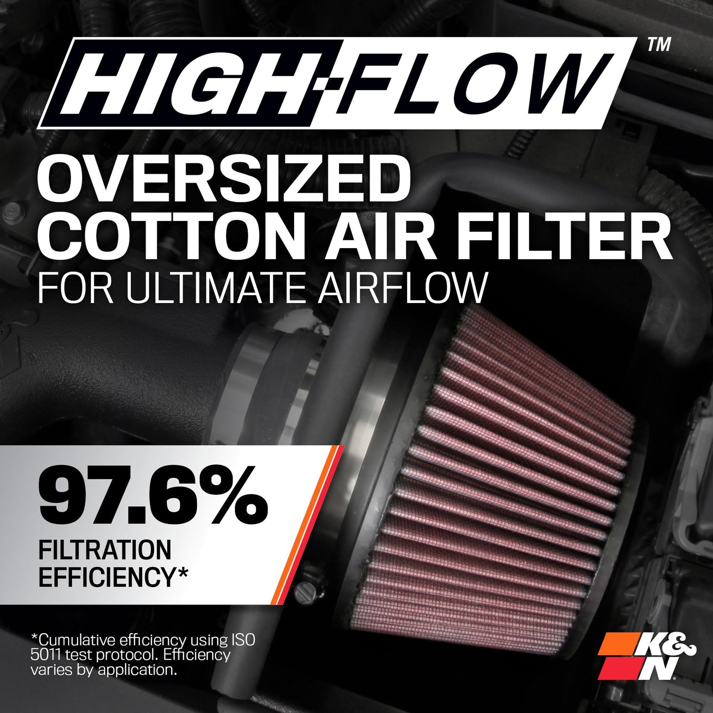 K&N Cold Air Intake System: High-Flow Air Filter, Increase Performance & Acceleration: Compatible with 2016-2021 HONDA: Civic, 63-3516