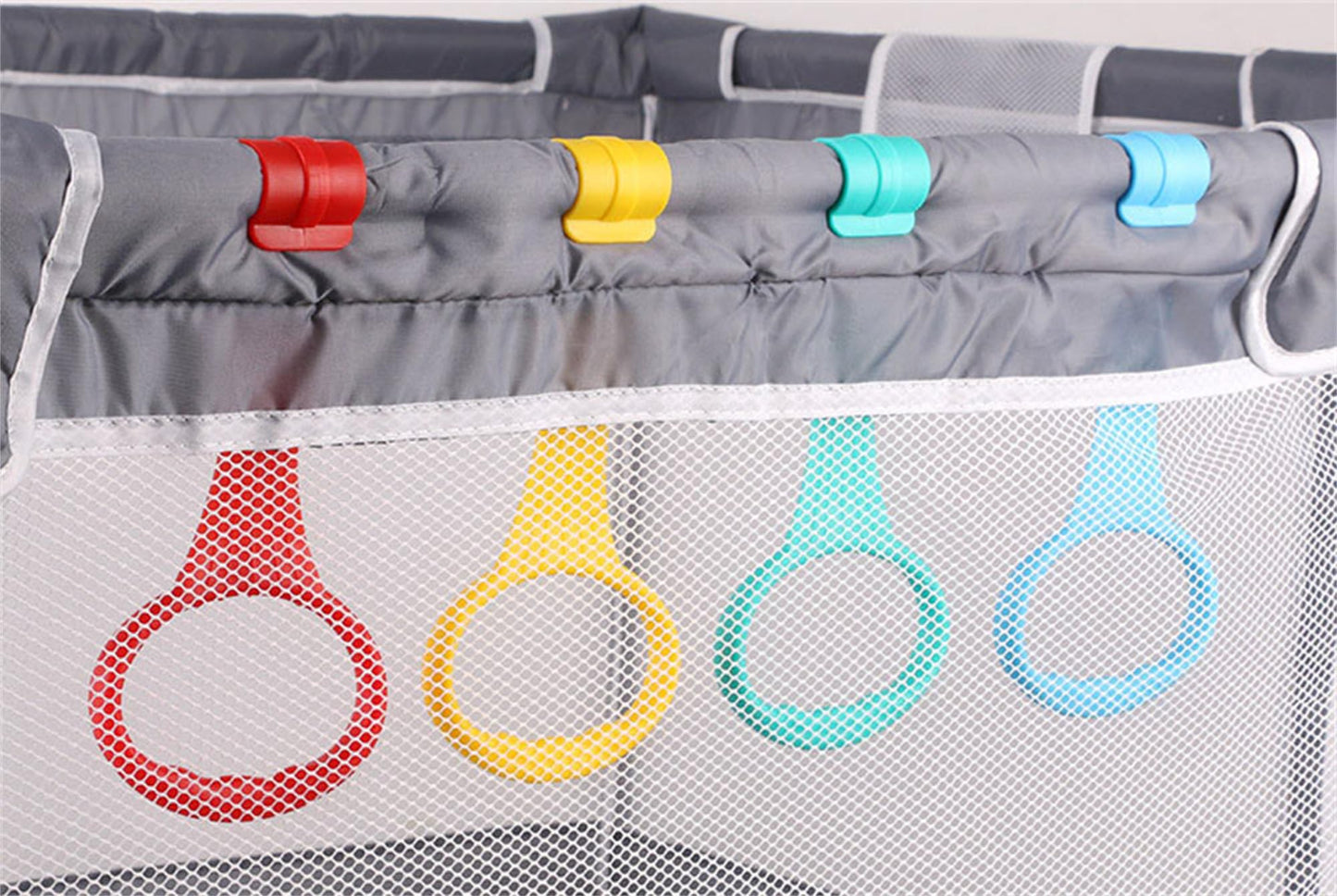 5pcs Walk Assistant Plastic Baby Crib Pull Rings for Baby Baby Pull Up Rings Cot Hanging Rings for Infant Baby Toddler Practice Tool (5 Color)