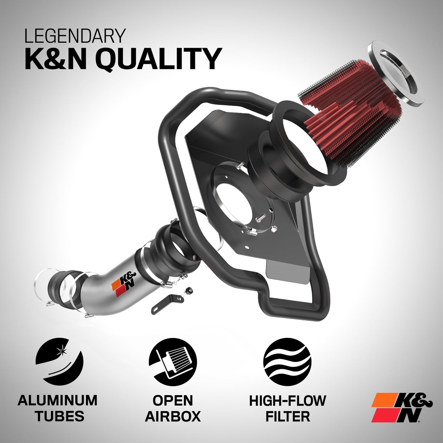 K&N Cold Air Intake System: High-Flow Air Filter, Increase Performance & Towing: Compatible with 2011-2019 Ford: Exploer, Flex, Taurus, 69-3531TS