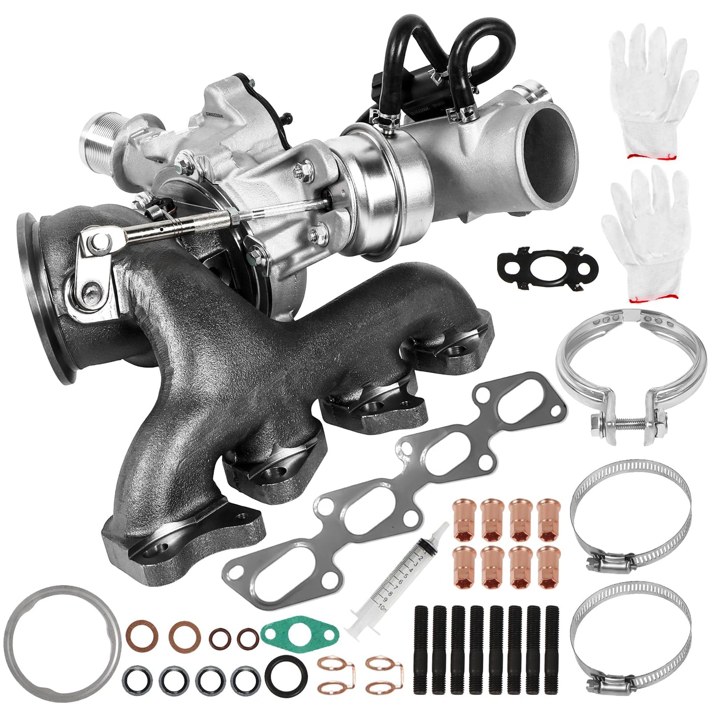 55565353 Turbo Charger Kit for 2011-2015 Chevy Cruze 1.4L, 2013-2021 Chevy Trax 1.4L, 2016 Cruze Limited 1.4L, 2012-2020 Sonic 1.4L, 2013-2021 Bui-ck Encore 1.4L, Turbocharger Replace for 781504-0001