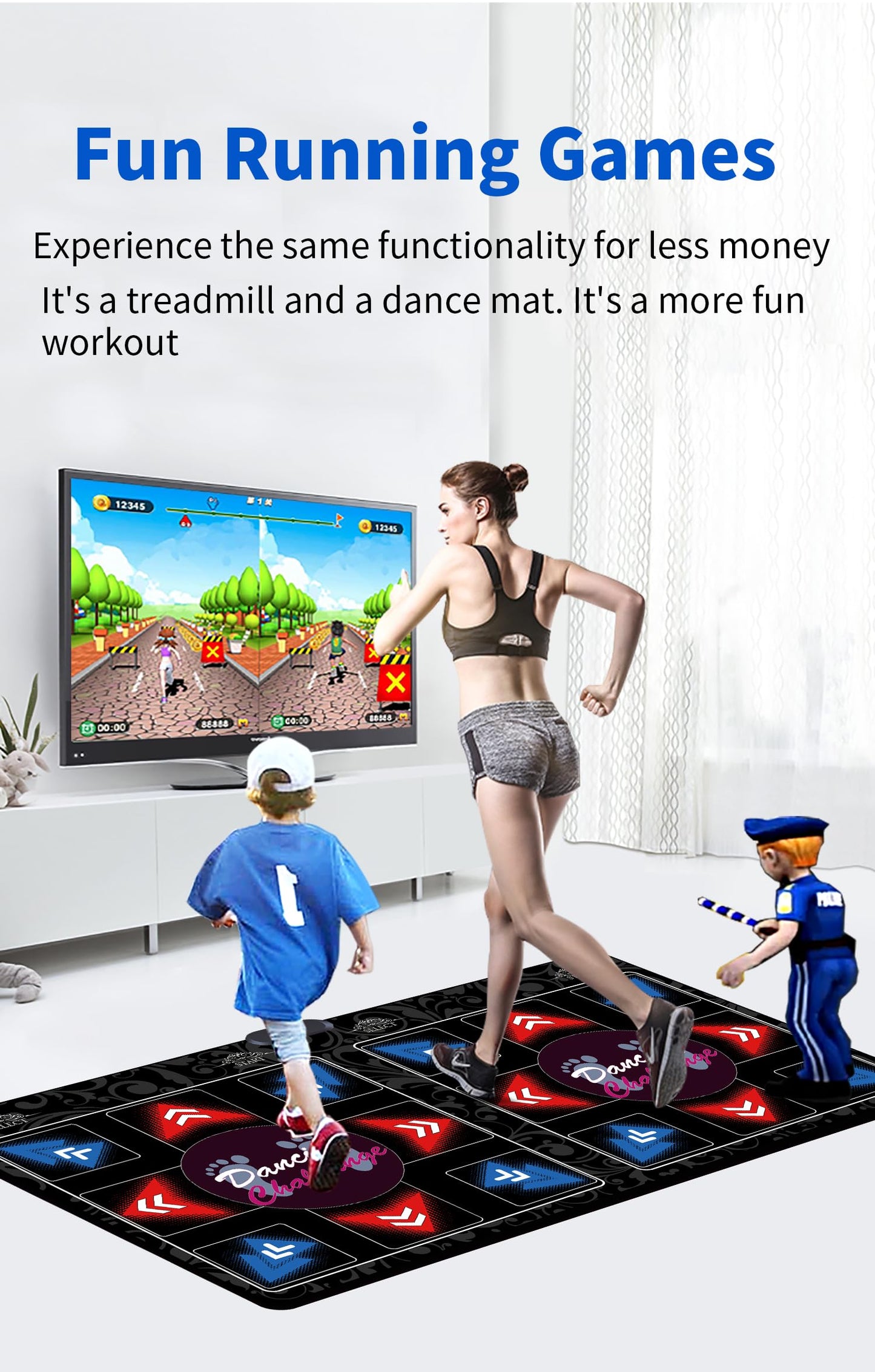 WuZhuangYuan HDMI Musical Electronic Dance mat with a Camera,650 Songs, Including 1000 Games,81 Music Videos,a 64G Large Memory Card,for Single/Double Users, a Luxurious Gift for Boys and Girls