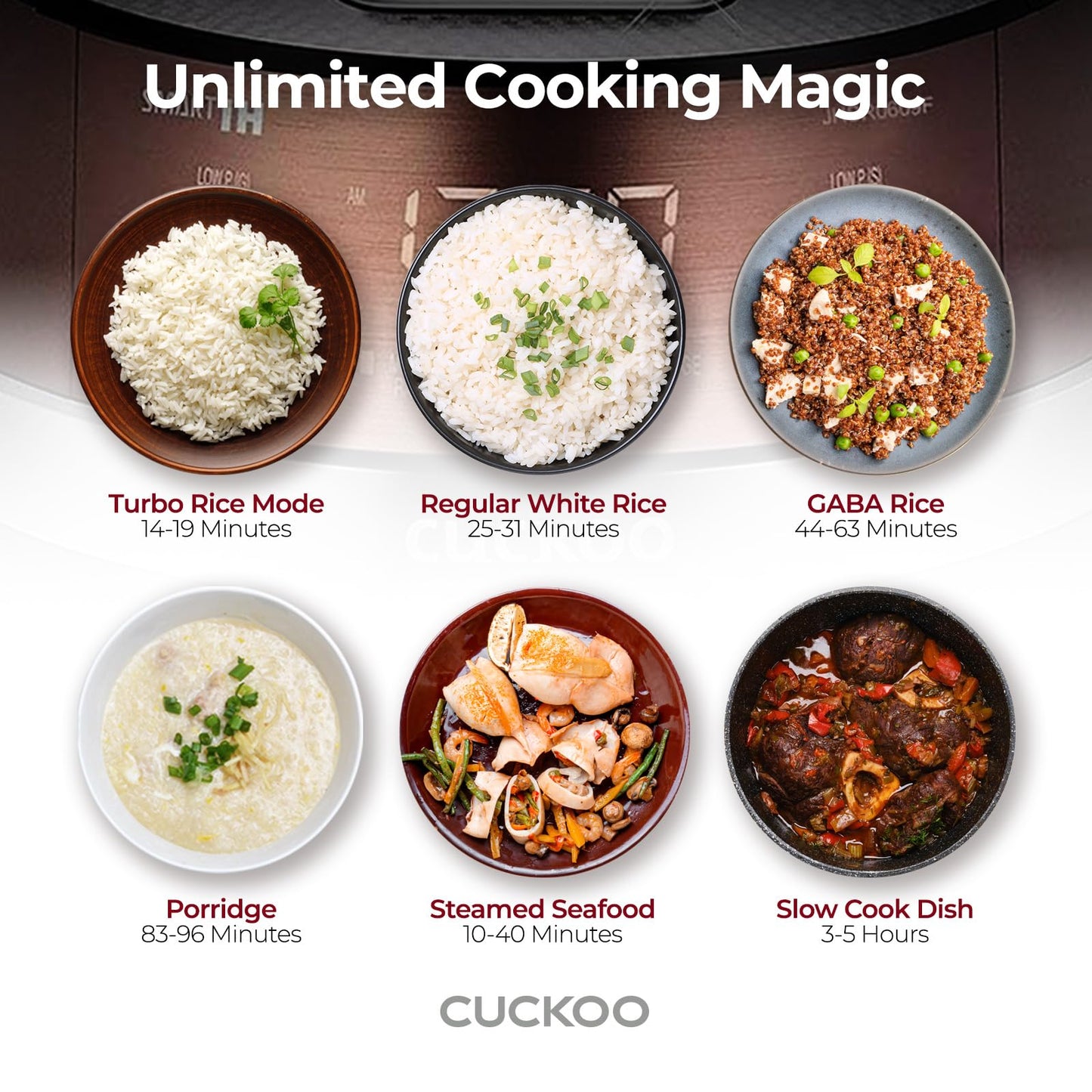 Cuckoo CRP-JHSR0609F Multifunctional and Programmable Electric Induction Heating Pressure Rice Cooker, 3-Language Voice Navigation, Intelligent Cooking Algorithm - 6 Cups, Made in Korea, Brown