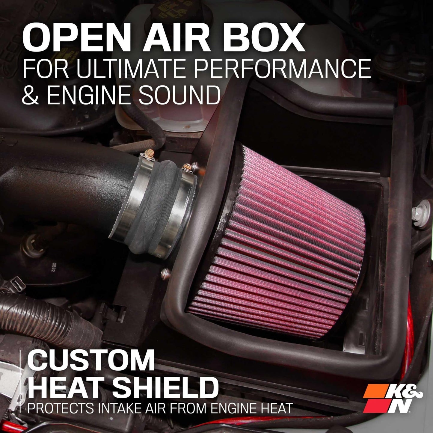 K&N Cold Air Intake System: High-Flow Air Filter, Increase Performance & Towing: Compatible with 2011-2014 FORD F150, 57-2581