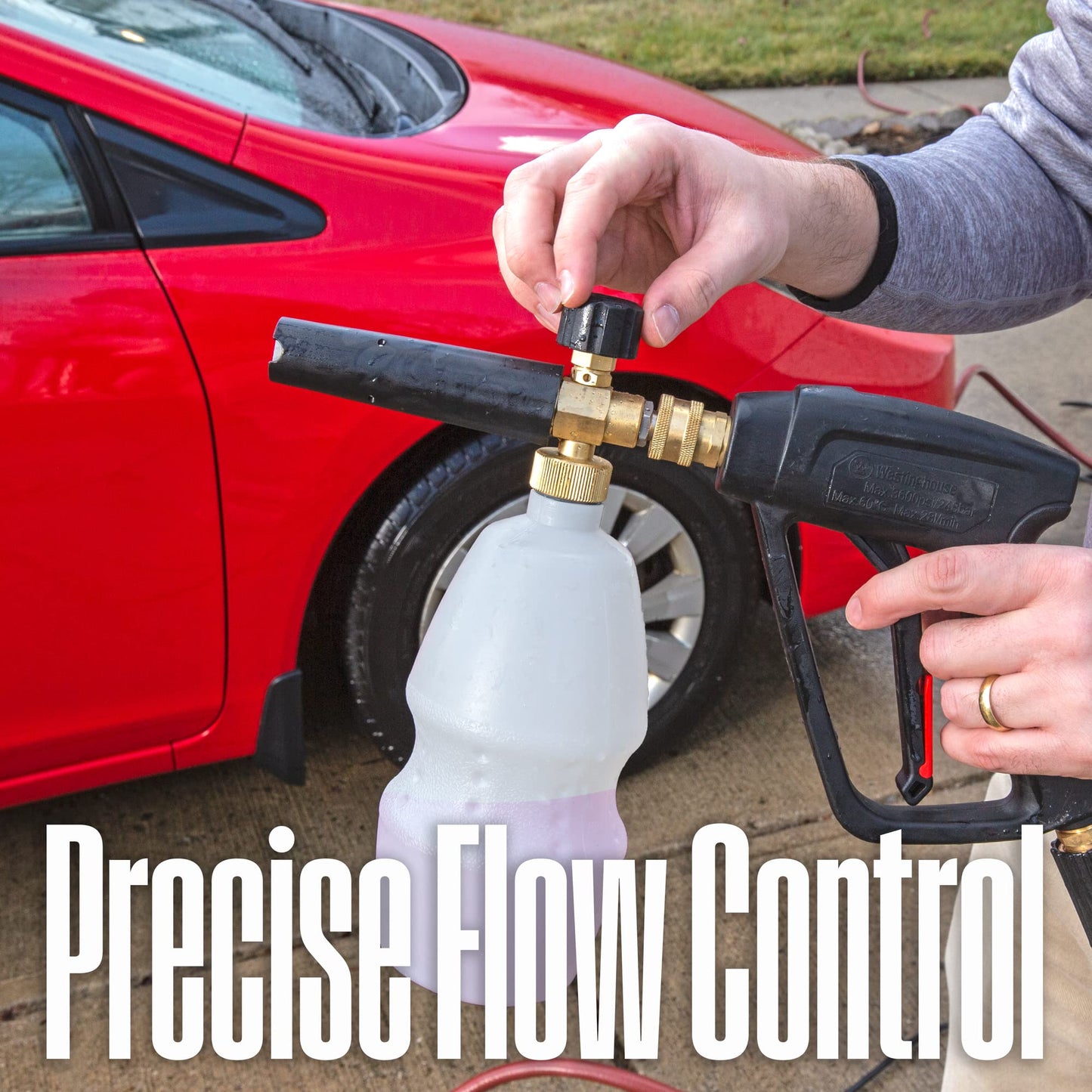 Westinghouse 3000 PSI Electric Pressure Washer and Foam Cannon Attachment Bundle for Cars, Homes, and Outdoor Surfaces