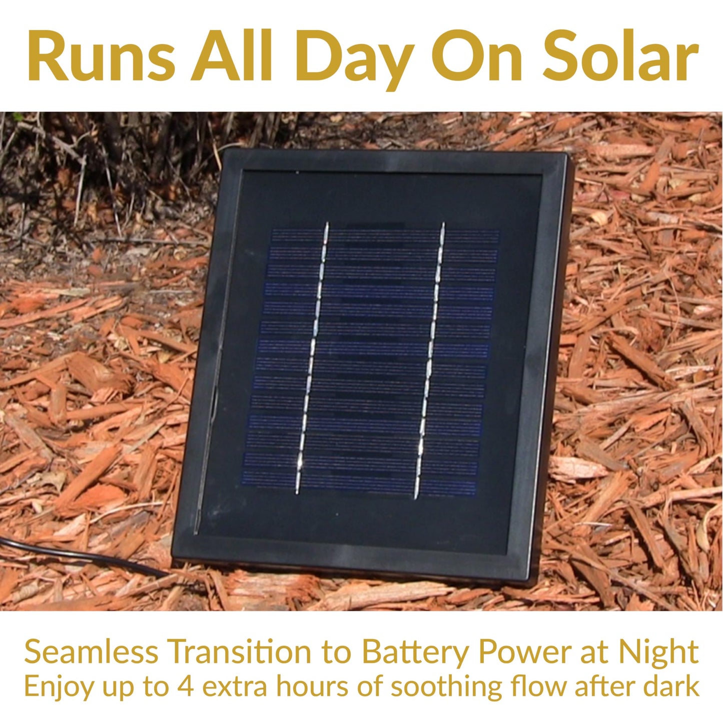 Sunnydaze 35" Solar 2-Tier Outdoor Water Fountain - Outdoor Water Fountain with Battery Backup and Pump - Earth
