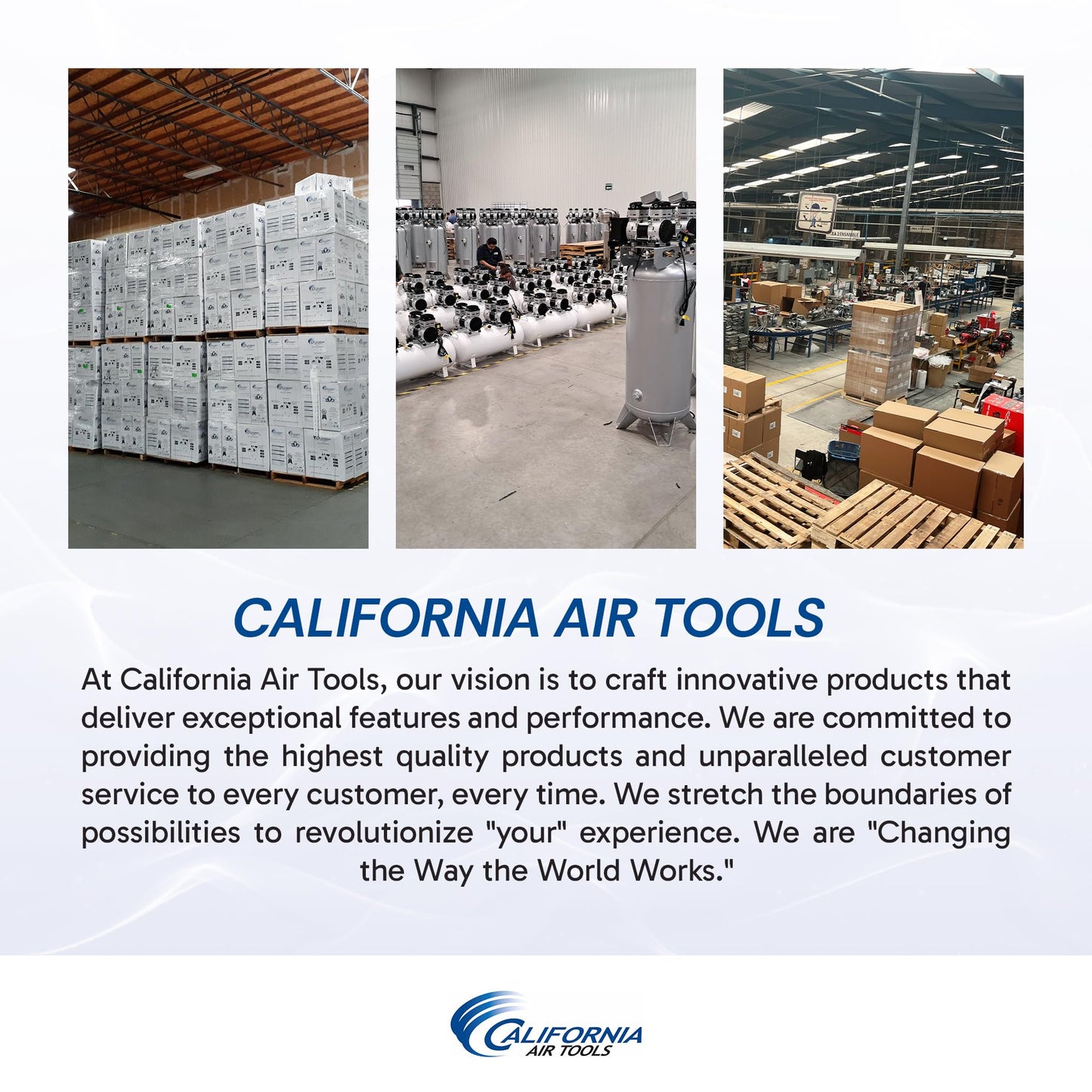 California Air Tools 20020AD 2.0 HP Ultra Quiet and Oil-Free Air Compressor with Wheels, 20 Gallon Tank Capacity, 70 dB Noise Level, Electric, Portable, with Automatic Drain Valve