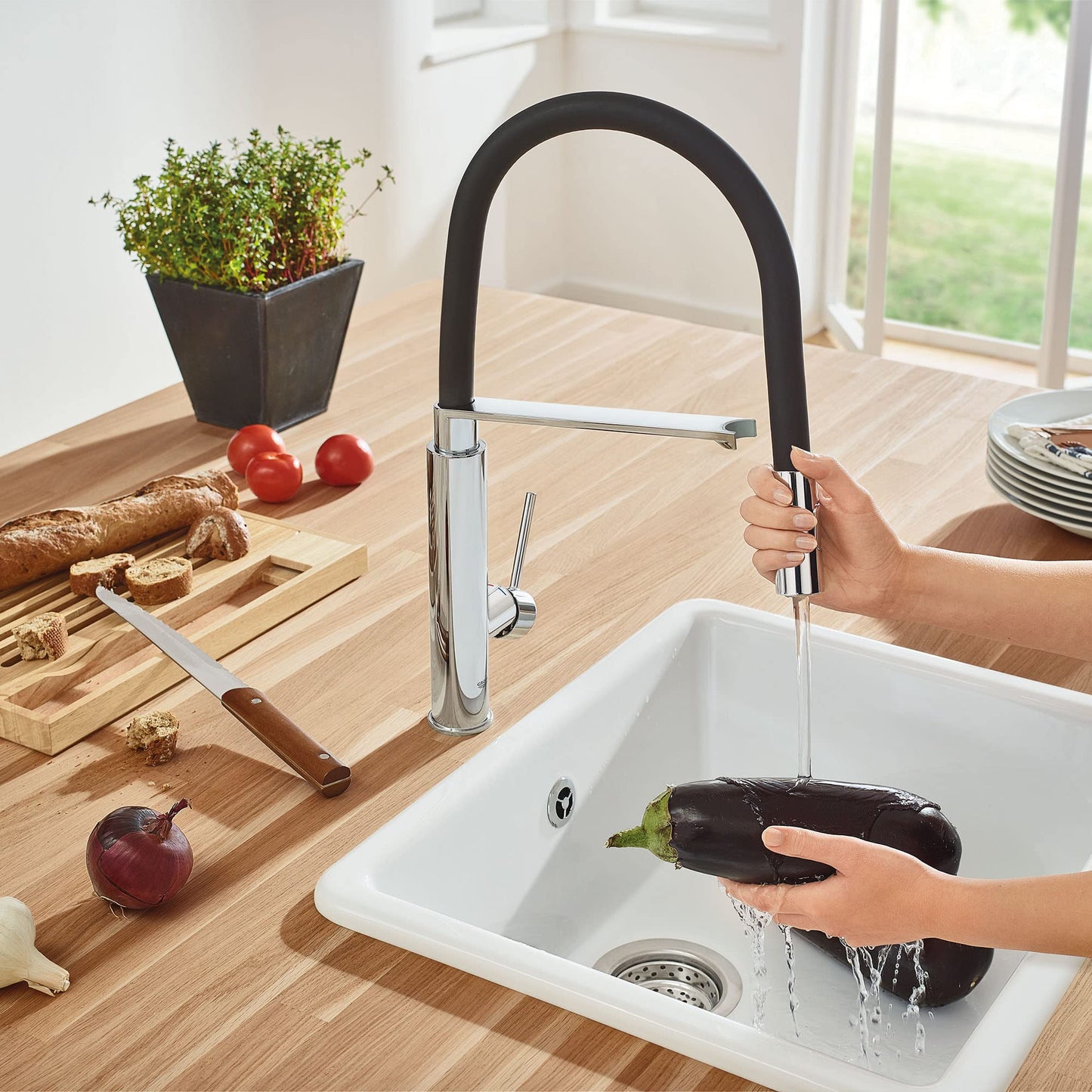 GROHE 31492000 Concetto Semi-Pro Kitchen Faucet with Pull-Out Sprayer Chrome