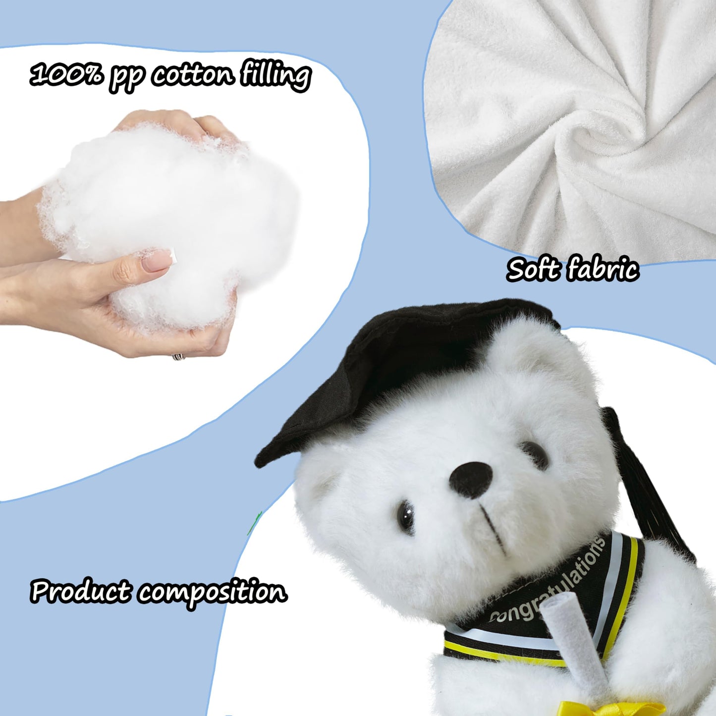 Ziyutam Graduation Bear Gifts for Class of 2026 Graduation Plush, Teddy Bear Stuffed Animal with Cap and Gown College High School Graduation Gifts for Boys & Girls