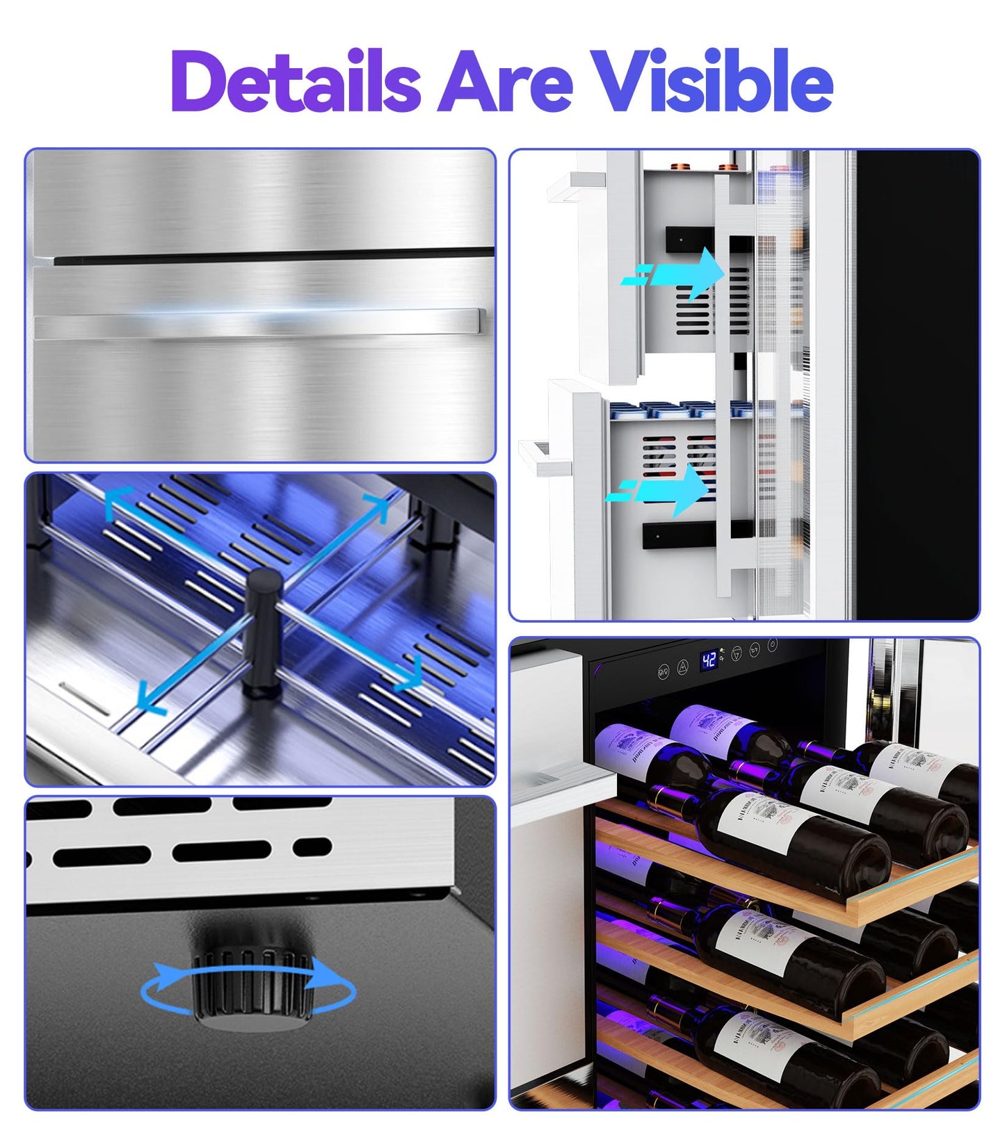 RLPI 30'' Outdoor Wine and Beverage Refrigerator 80 Cooler, 2 Drawer Dual Zone Wine Fridge with Intelligent Control Advanced Compressor Under Counter Freestanding for Patio Bar Cabinet