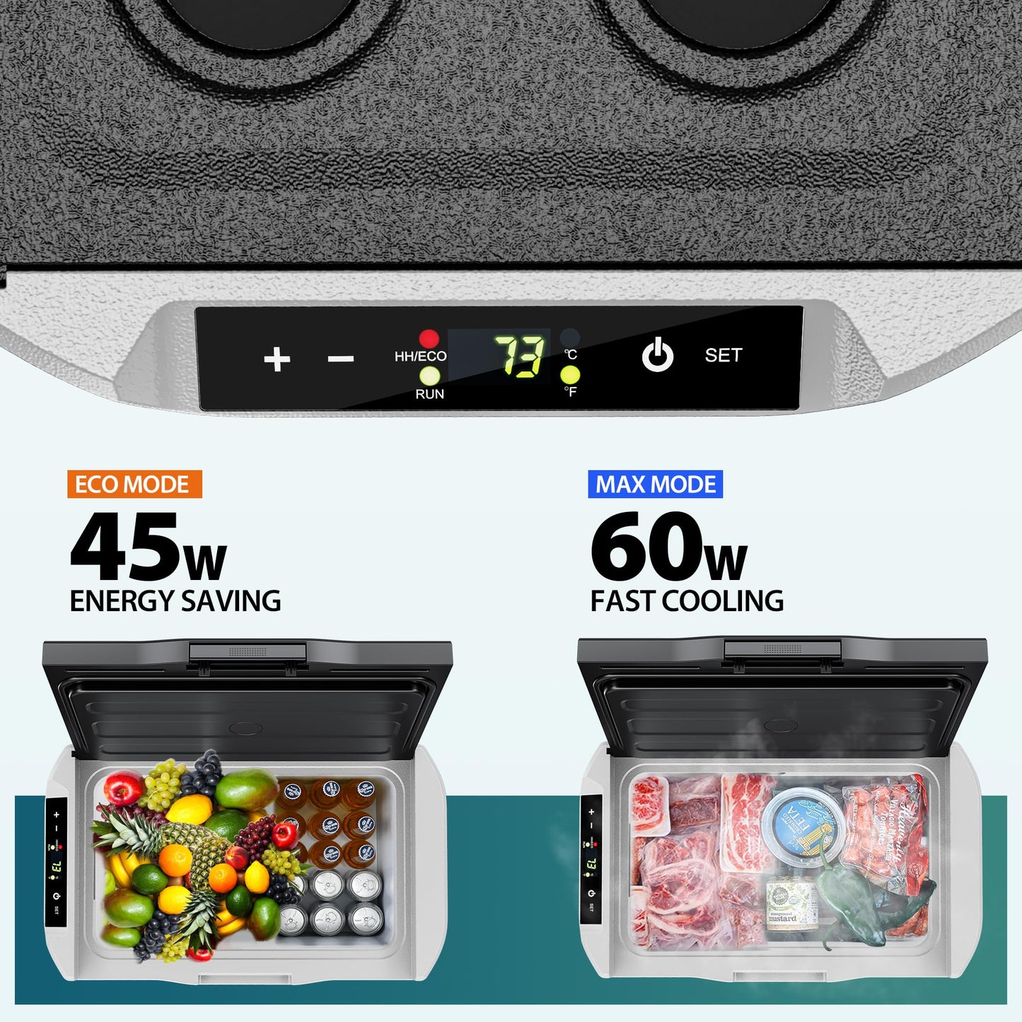 EUHOMY 12 Volt Refrigerator, 32QT(30L) 12V Cooler, Compressor Electric Cooler -4℉~68℉, 12V Fridge 12/24V DC 100-240V AC, Portable Freezer for Camping, Travel, Truck, Home