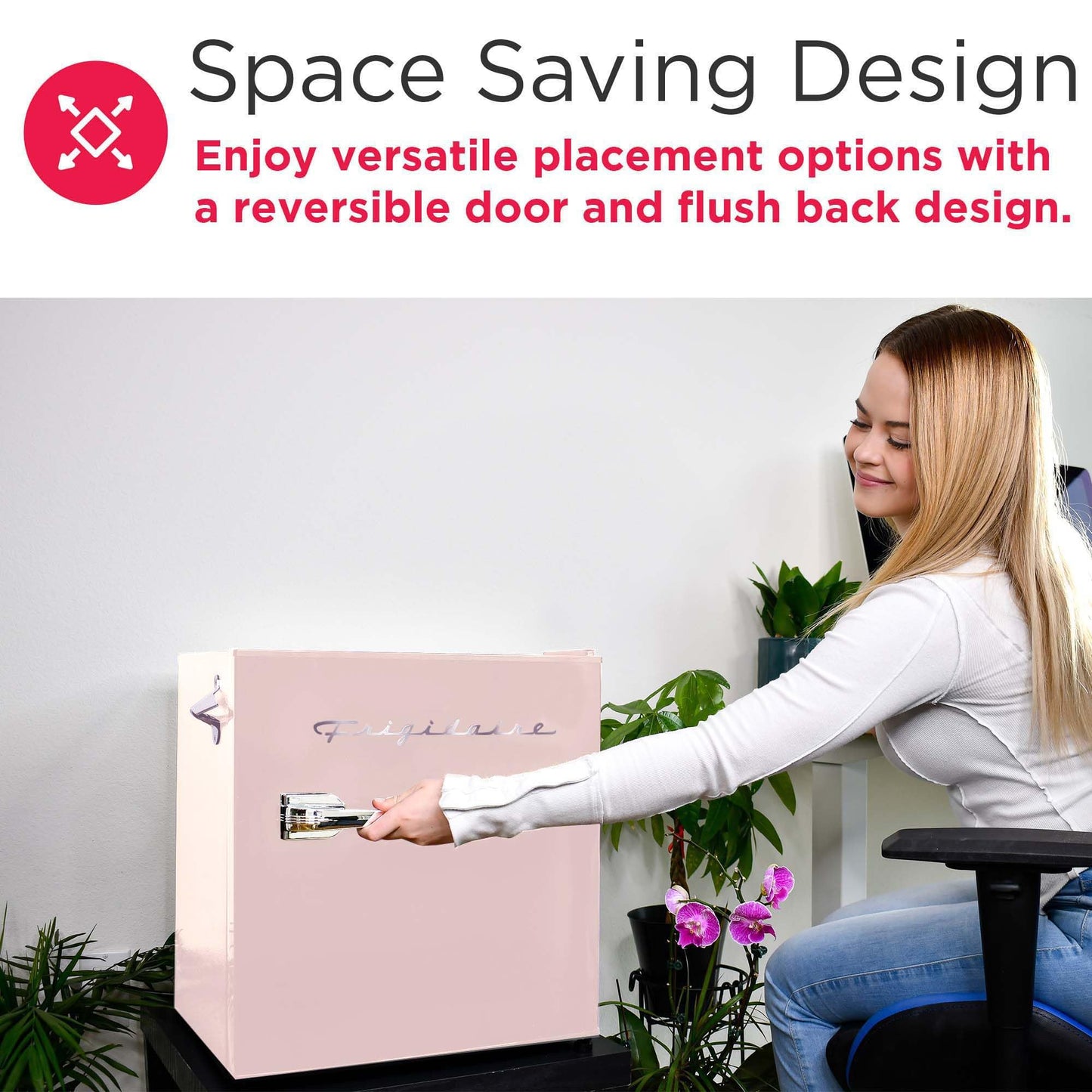 Frigidaire Coral EFR176- AMZ EFR176 Retro Mini Refrigerator-Energy Saving-Adjustable Thermostat Control-Side Mounted Bottle Opener-Ideal for for Dorm, Office, RV, Garage, Apartment 1.6 Cubic Feet