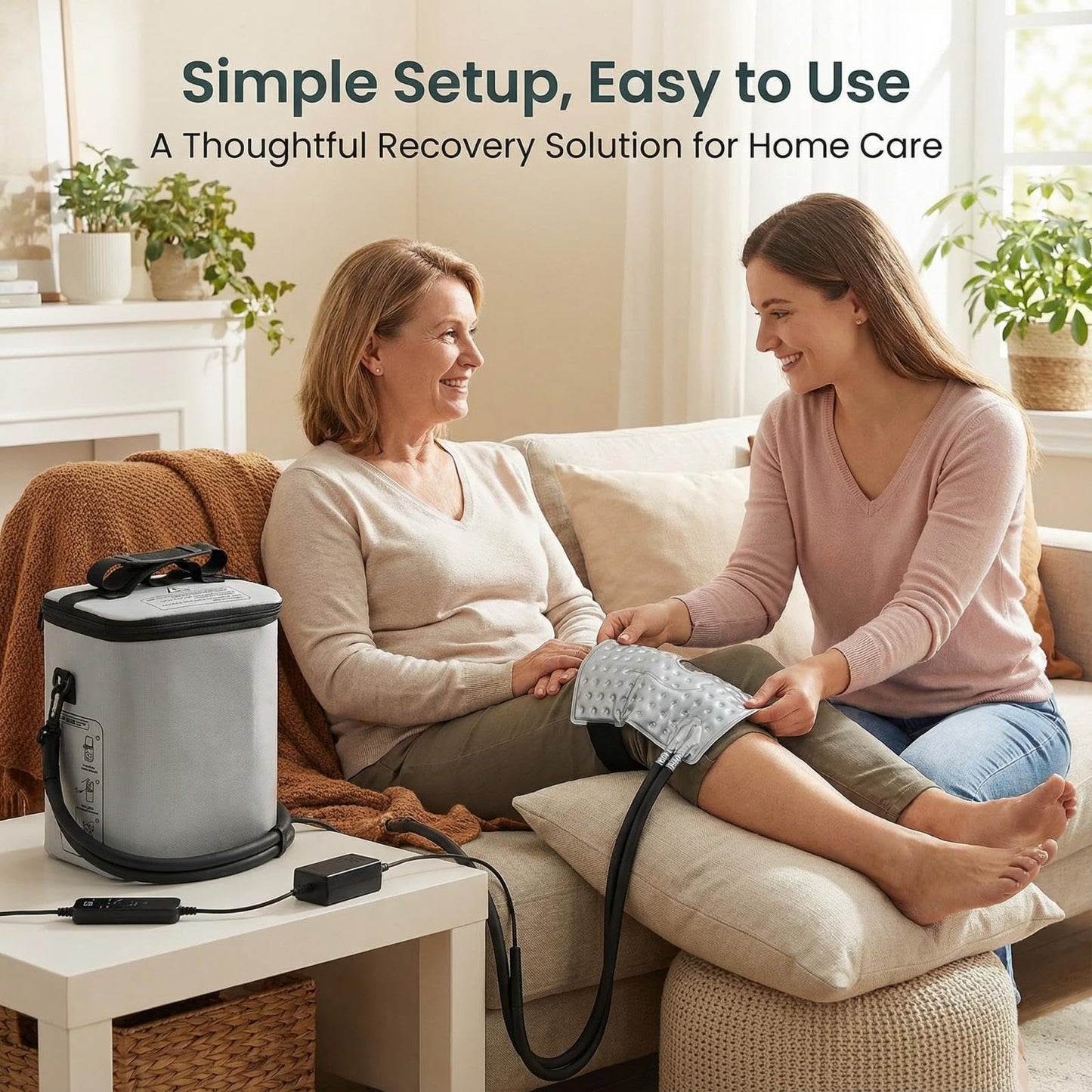 Ice Machine for Knee After Surgery – 19 QT (18L) Cold Therapy System with Timer, 5 Speeds – Circulating Cold Water for Knee, Back, Shoulder Pain Relief & Post-Surgery Recovery (Dad Gifts & Mom Gifts)
