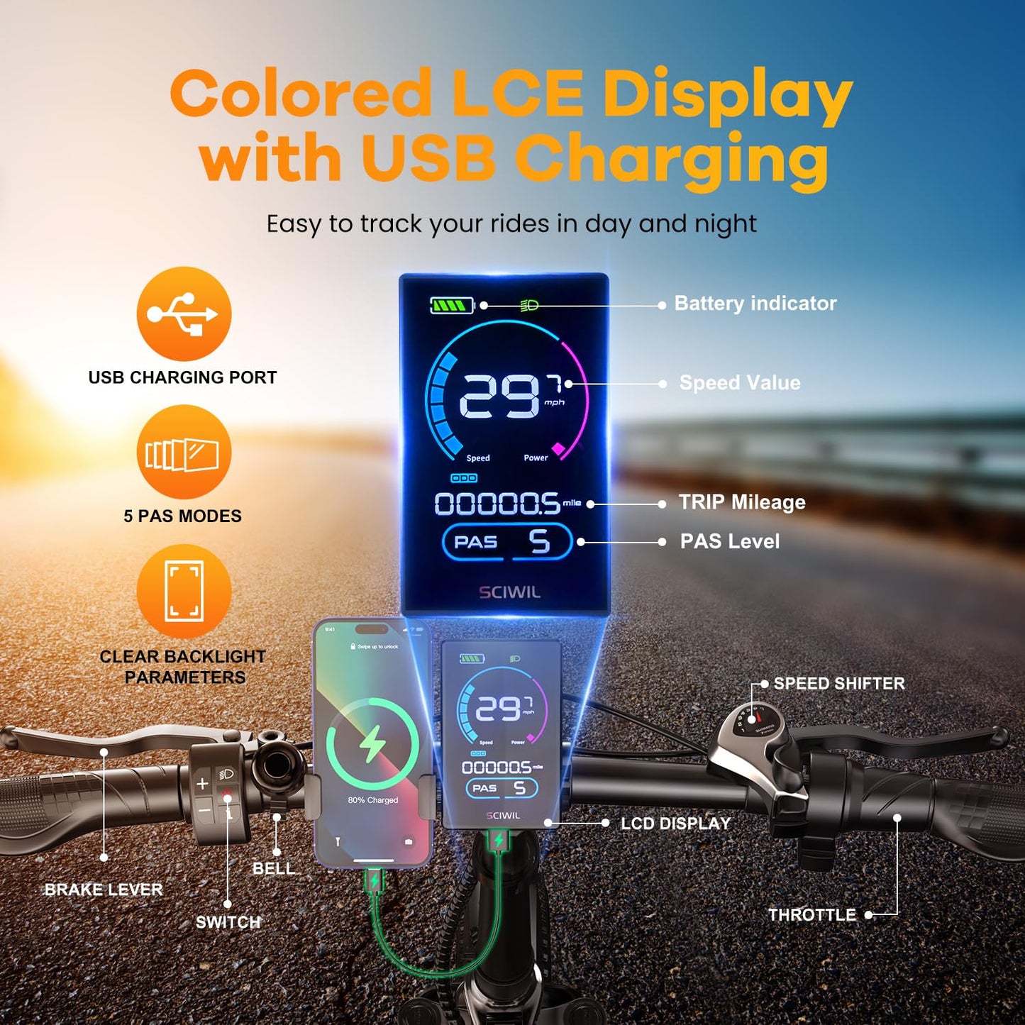 Folding Electric Bike for Adults with Peak 1000W Motor, 48V 20AH Battery up to 30MPH 80 Miles, 20" Fat Tire All Terrain Ebike, Front Suspension 7-Speed Commuter E Bike Black, Step-Thru, UL Certified