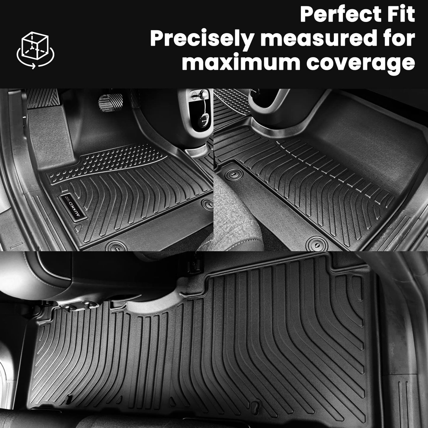 Auxko All Weather Floor Mats Cargo Liner Fit for Mazda CX-50 2026 2025 2024 2023 Not for Hybrid TPE Rubber Liners CX50 Accessories All Season Guard Odorless Anti-Slip Floor Mats Cargo Liner