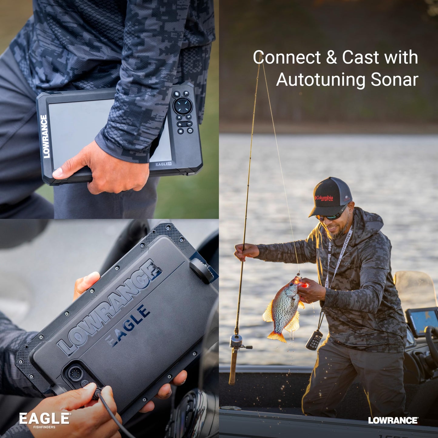 Lowrance Eagle 7 FishFinder/Chartplotter with SplitShot HD Transducer and C-MAP Discover MicroSD Card Charts, 7-inch IPS Screen, Black, 000-16227-001