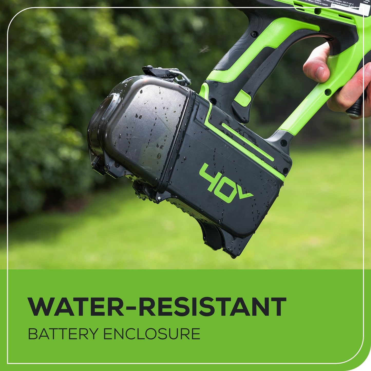 Greenworks 40V (600 PSI 0.8 GPM) Power Cleaner, 2Ah USB Battery and Charger Included