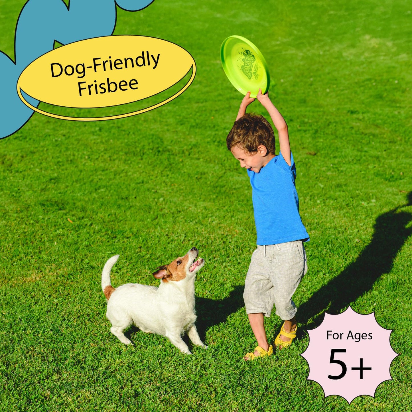 Frisbee Fastback Outdoor Flying Disc for Kids, 9.35 Inch Lightweight Sports Disc, Dog-friendly, for Beach Lawn Backyard Games and Family Fun - 100g
