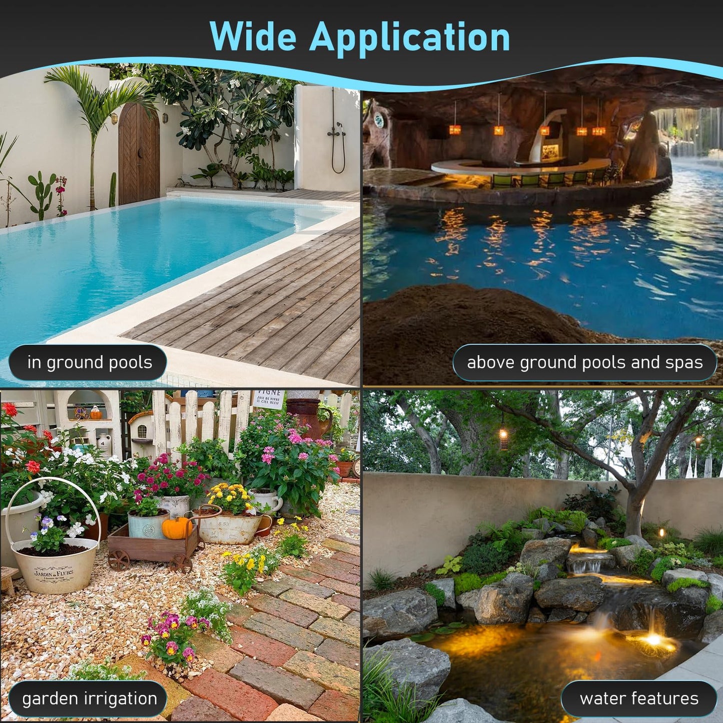 Variable 3-speed Swimming Pool Pump, 1.5 HP Multiple Speed Programmable Pool Pump, 230V 5880GPH Intelligent In/above ground pool pump, Compatible with both 1.5" Pipe 2.0" Pipe 1.25/1.5" Hose