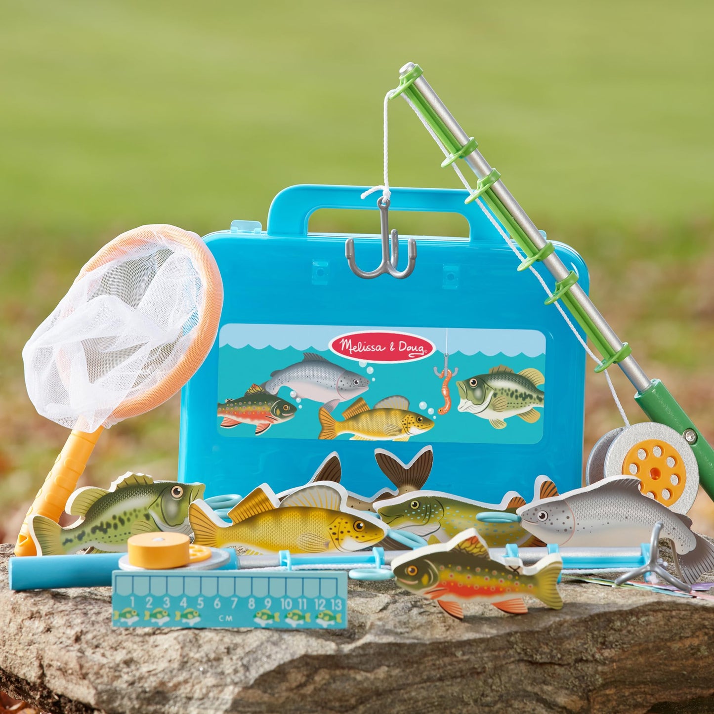Melissa & Doug Let’s Explore Fishing Play Set – 21 Pieces Toy Fishing Set for Toddlers and Kids, Pretend Play Toy, Learning Toys for Kids Ages 3+ - FSC-Certified - FSC Certified