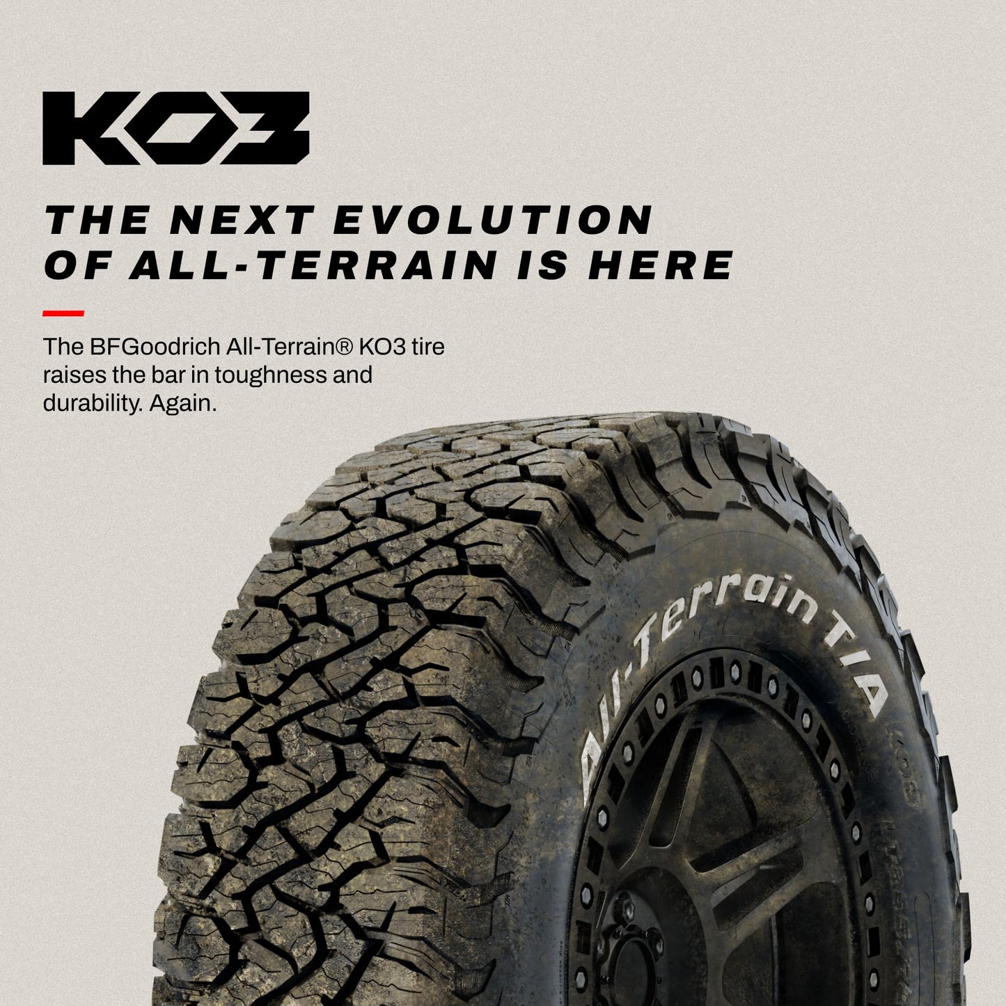 BFGoodrich All-Terrain T/A KO3 Car Tire for Light Trucks, SUVs, and Crossovers, LT275/70R17/E 124/121S