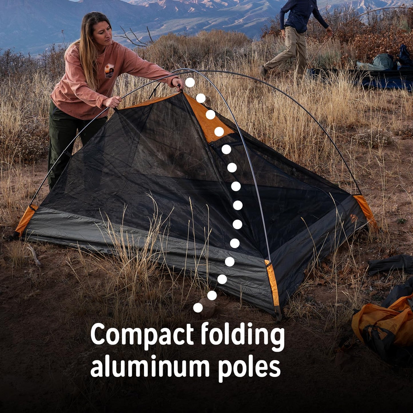 Kelty Grand Mesa 2P Backpacking Tent – 3 Season 2 Man Camping Thru Hiking Shelter, Aluminum Poles, Single Door + Vestibule, 2024 Model (2P)