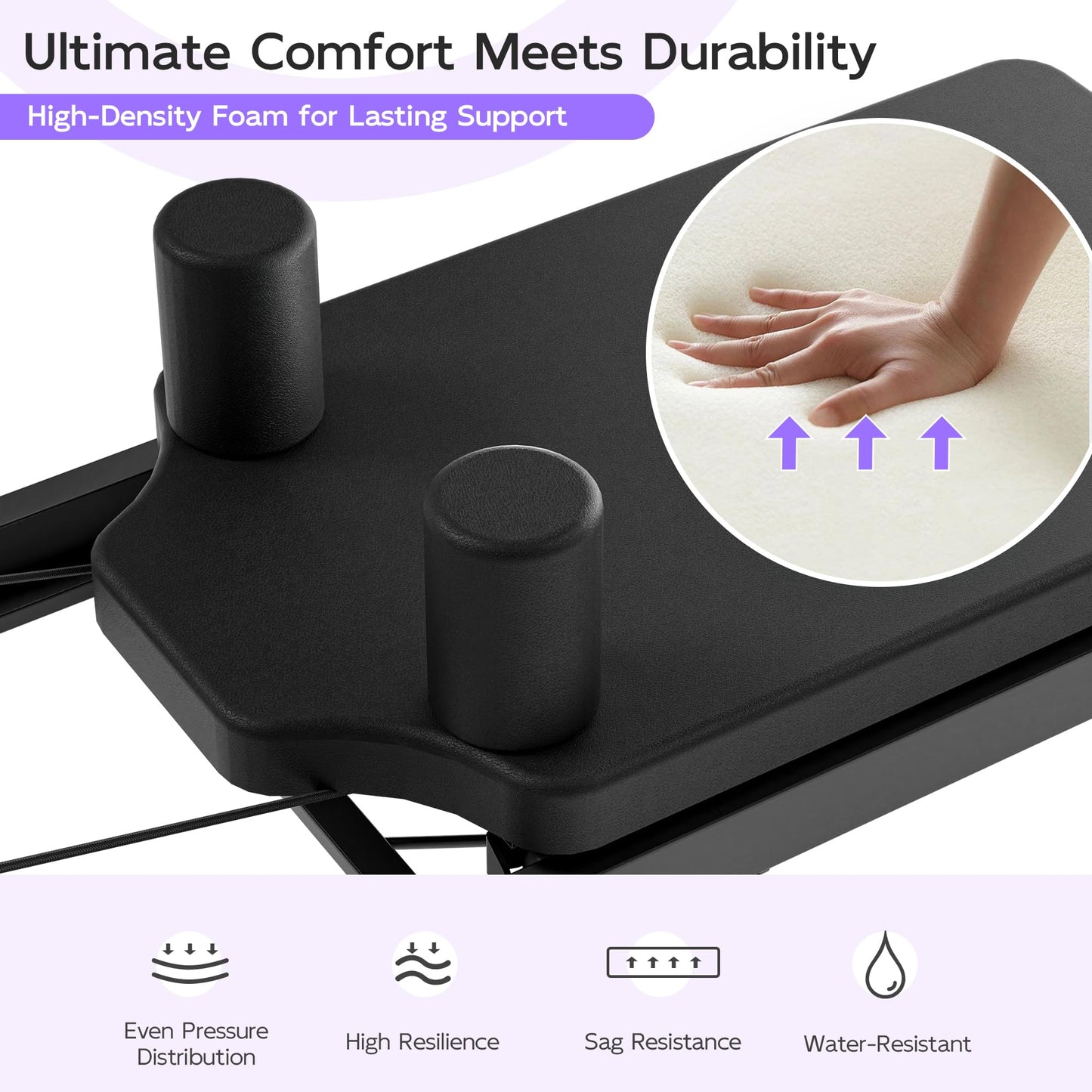 MU Pilates Reformer, Foldable Reformer Pilates Machine with Dual Resistance for Home Use and Gym Workout, Suitable for Advanced and Beginners Users (77.5" Standard Version)
