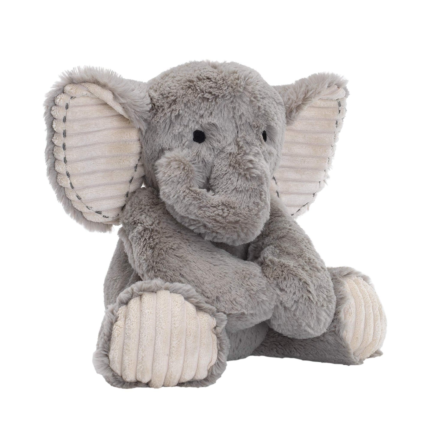 Lambs & Ivy Jungle Safari Gray Plush Elephant Stuffed Animal Toy Plushie - Jett (Pack of 2)