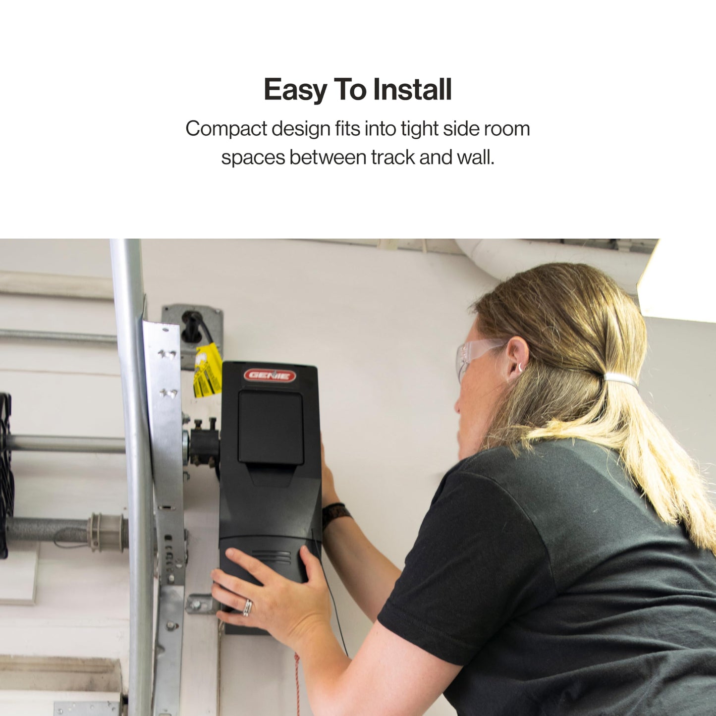 Genie 6172H-O Wall Mount Smart Garage Door Opener with Aladdin Connect, Wall Mounted Compact Space Saving Opener