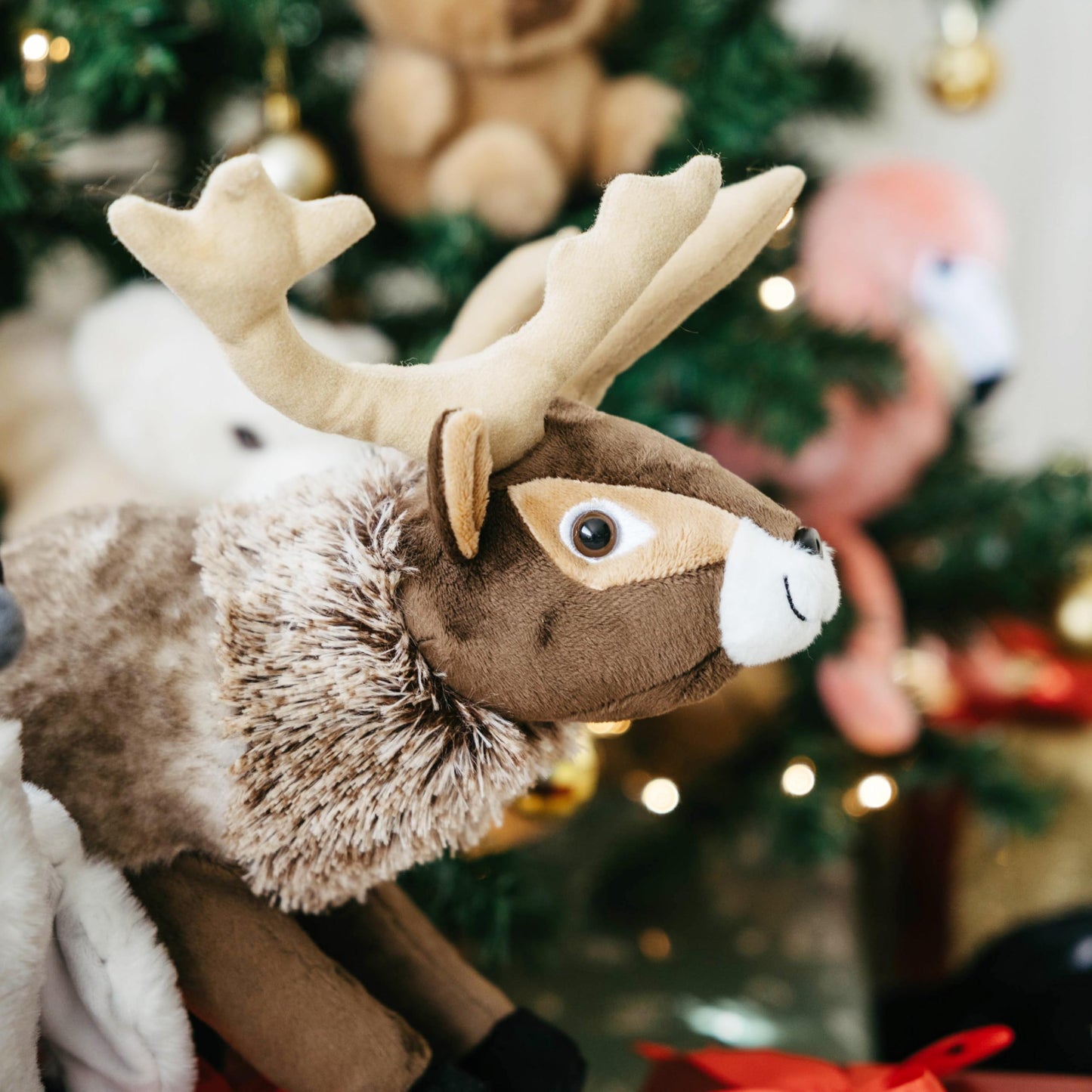 The Petting Zoo Reindeer Stuffed Animal Plushie, Gifts for Kids, Wild Onez Zoo Animals, Zoologee Reindeer Plush Toy 12 inches