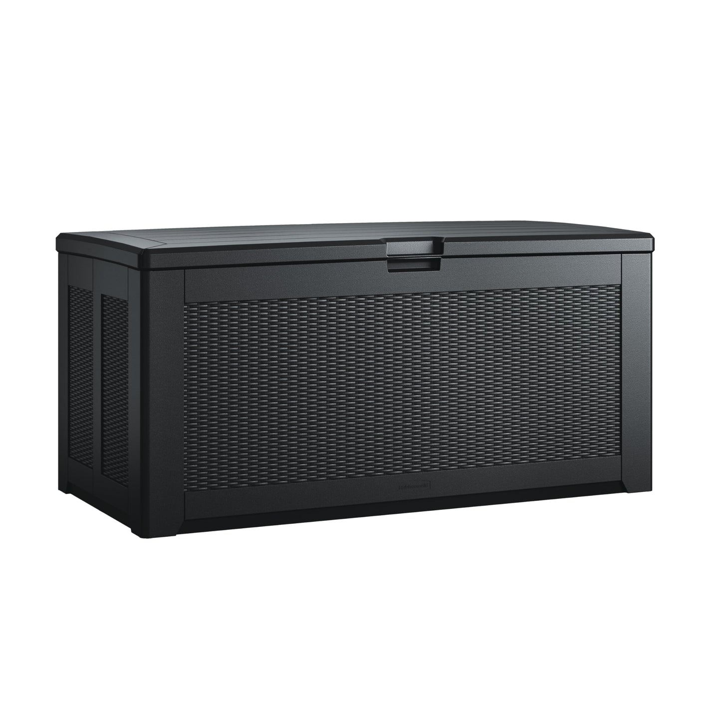 Rubbermaid Extra Large Resin Outdoor Storage Deck Box (134 Gal), Weather Resistant, Black, Deck Organization for Home/Backyard/Pool Chemicals/Toys/Garden Tools/Porch/Patio Cushions