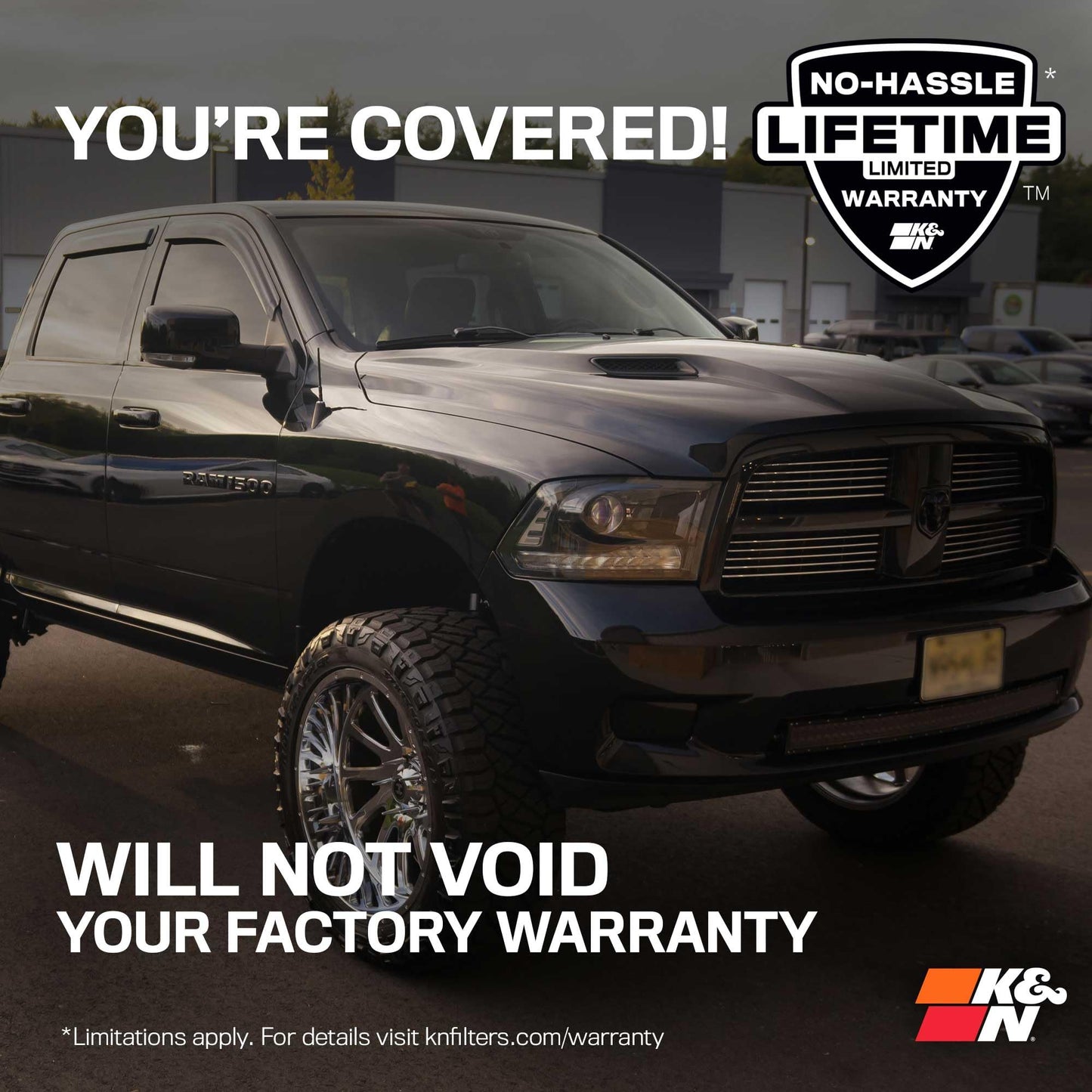 K&N Cold Air Intake System: High-Flow Air Filter, Increase Performance & Towing: Compatible with 2019-2024 RAM 1500, 77-1578KP