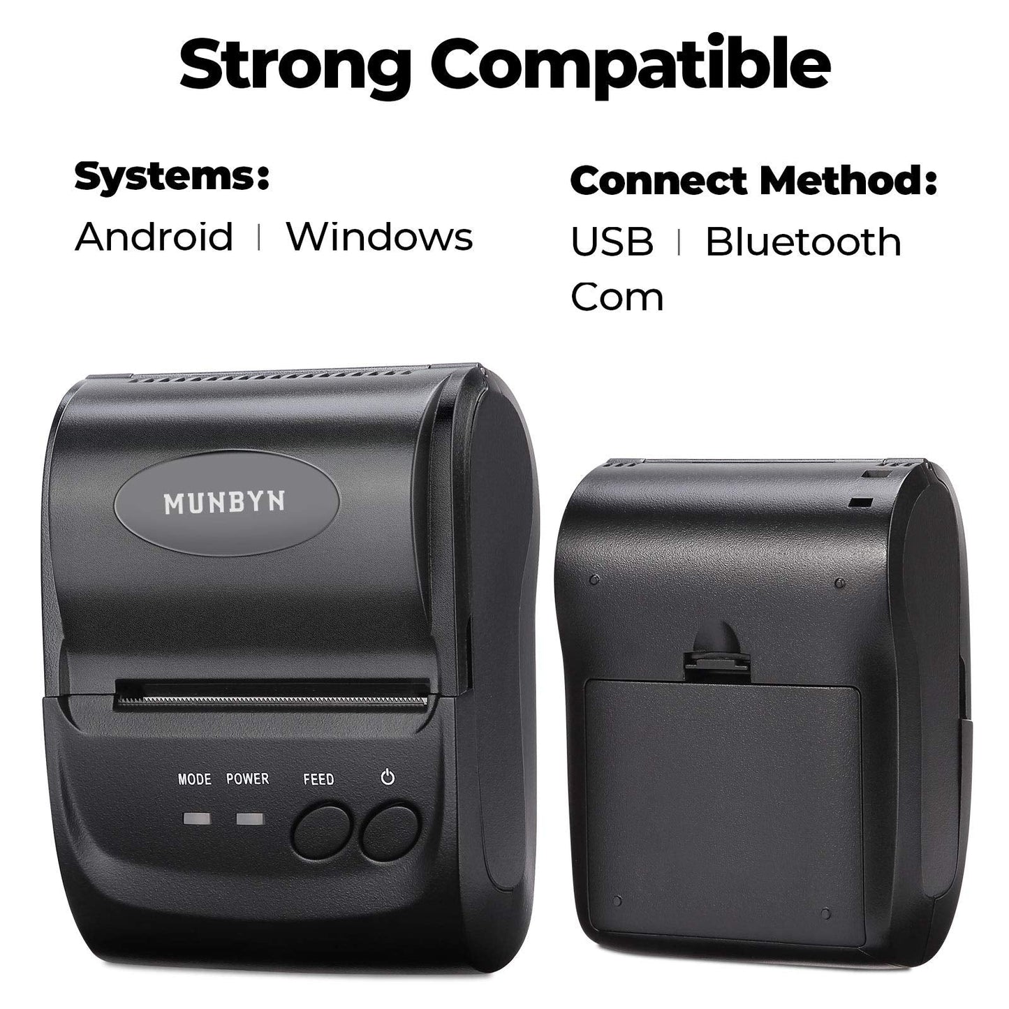 MUNBYN POS Touch Screen Monitor 17-inch 400 nits Flat Capacitive LED Touchscreen Monitor POS System and POS Receipt Printer, 58mm Receipt Printer