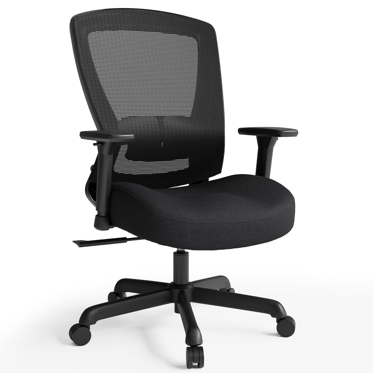 ELABEST T96C Ergonomic Home Office Chair, Mesh Computer Desk Chair with 4D Armrests, Adjustable Lumbar Support,Rolling Swivel Task Chair for Long Hours, Sponge Cushion