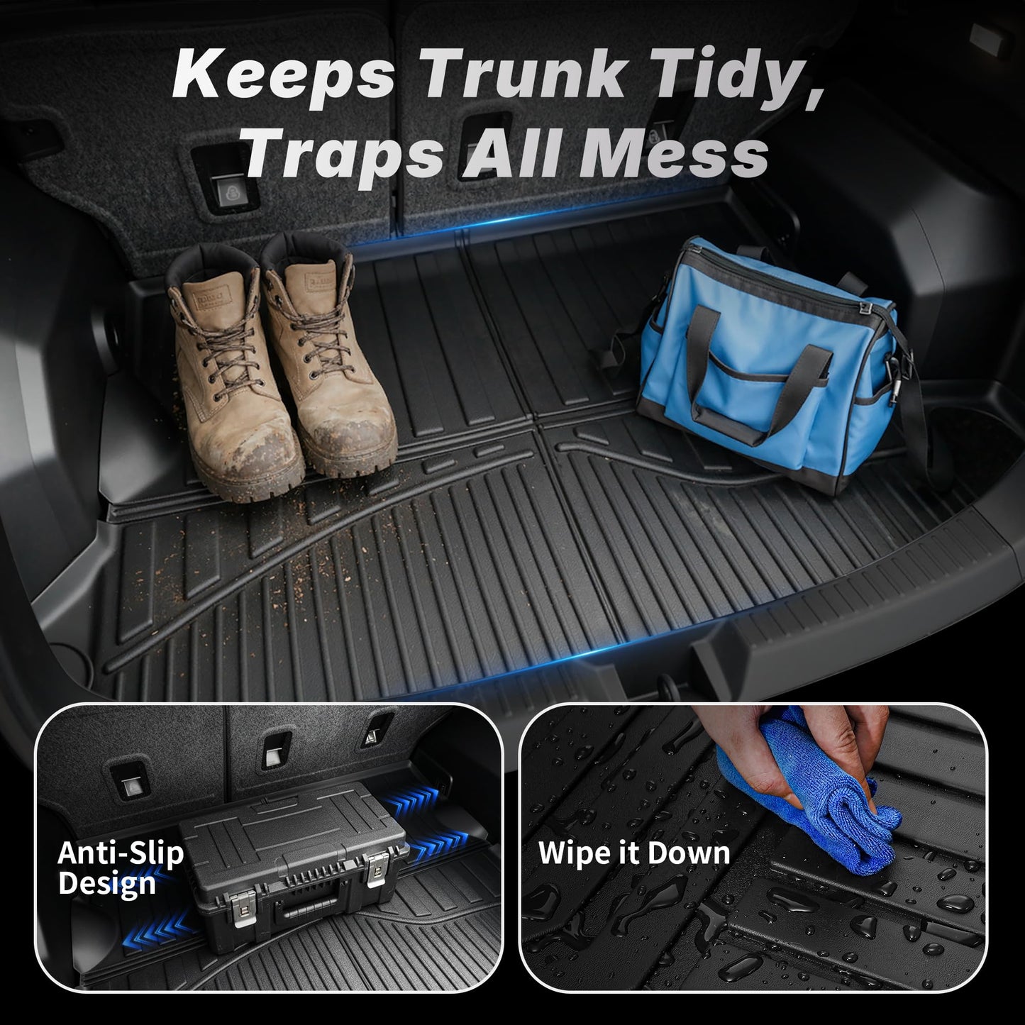 OEDRO Floor Mats Set for Nissan Rogue S/SV/SL/Platinum/Rock Creek 2021-2026 (NOT Fit Sport or Select Models), Custom Fit All Weather Trunk Liners Floor Mats Set, Only Fit AWD Drive Models