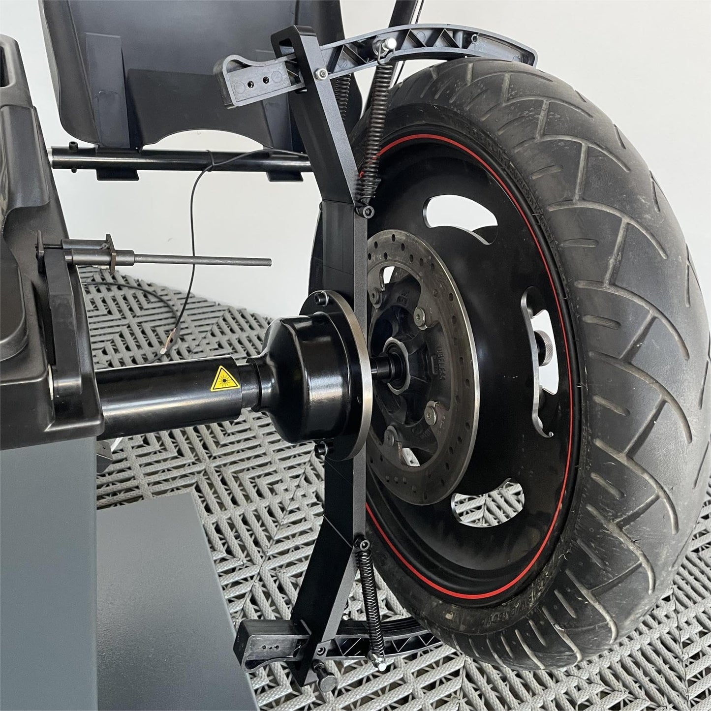 RebarTech Motorcycle Adapter for Wheel Balancer Machine of 36mm & 40mm Shaft, Tire Clamp for Balancing Thinner Wheels, Install Size of 16mm