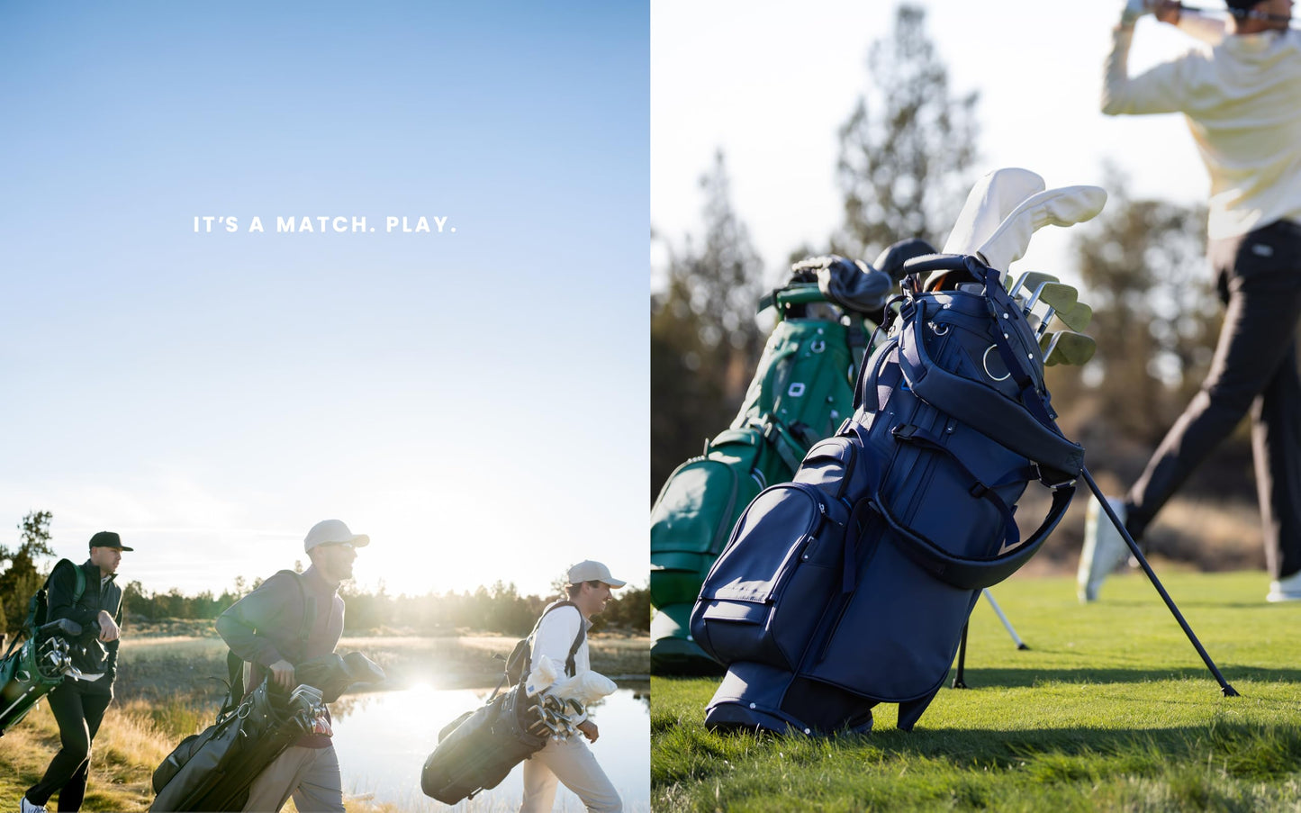 Sun Mountain Men's Matchplay LS Lightweight Stand Golf Bag 4-Way Top - 9 Pockets, Dual Strap System, Push & Electric Cart Compatible Compression Base, 2025 Model - Fog