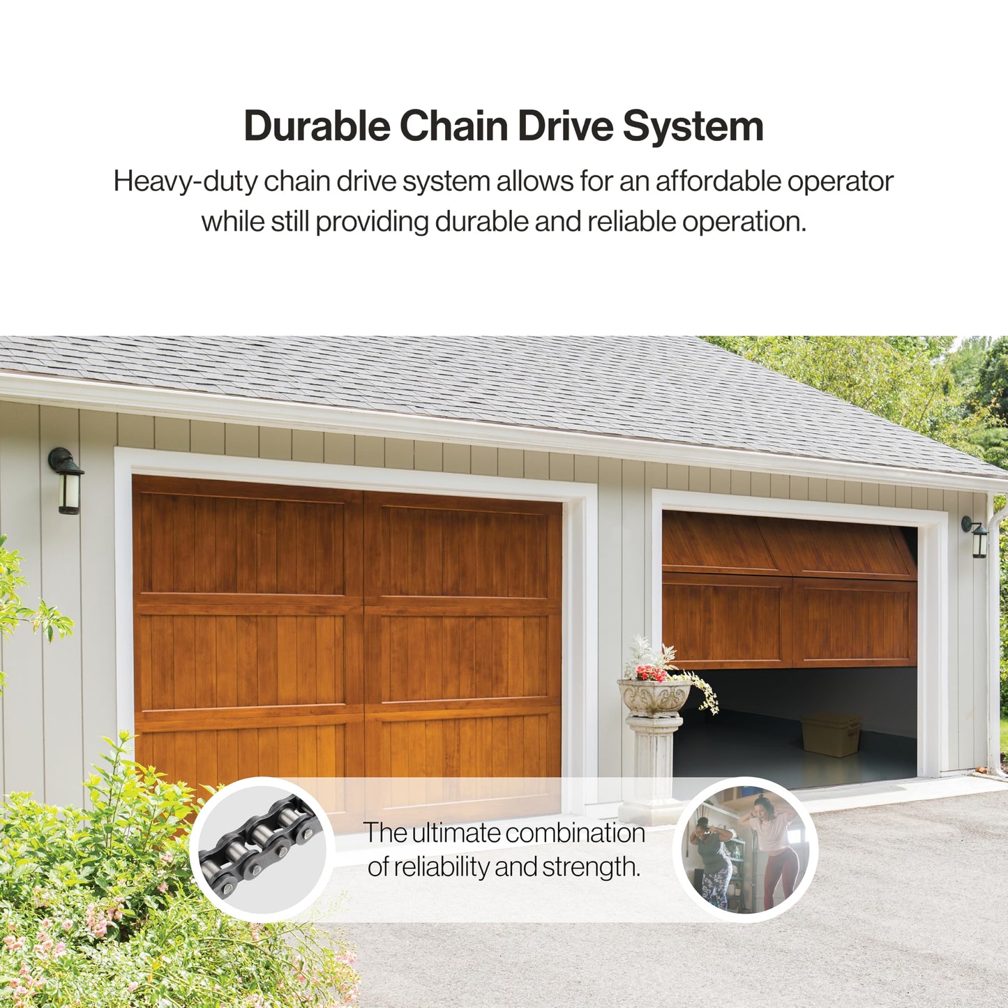 Genie Chain Glide Connect Essentials Smart Garage Door Opener - Reliable Chain Drive Opener With LED Lighting- Compatible with Alexa, SmartThings, Brilliant Smart Home