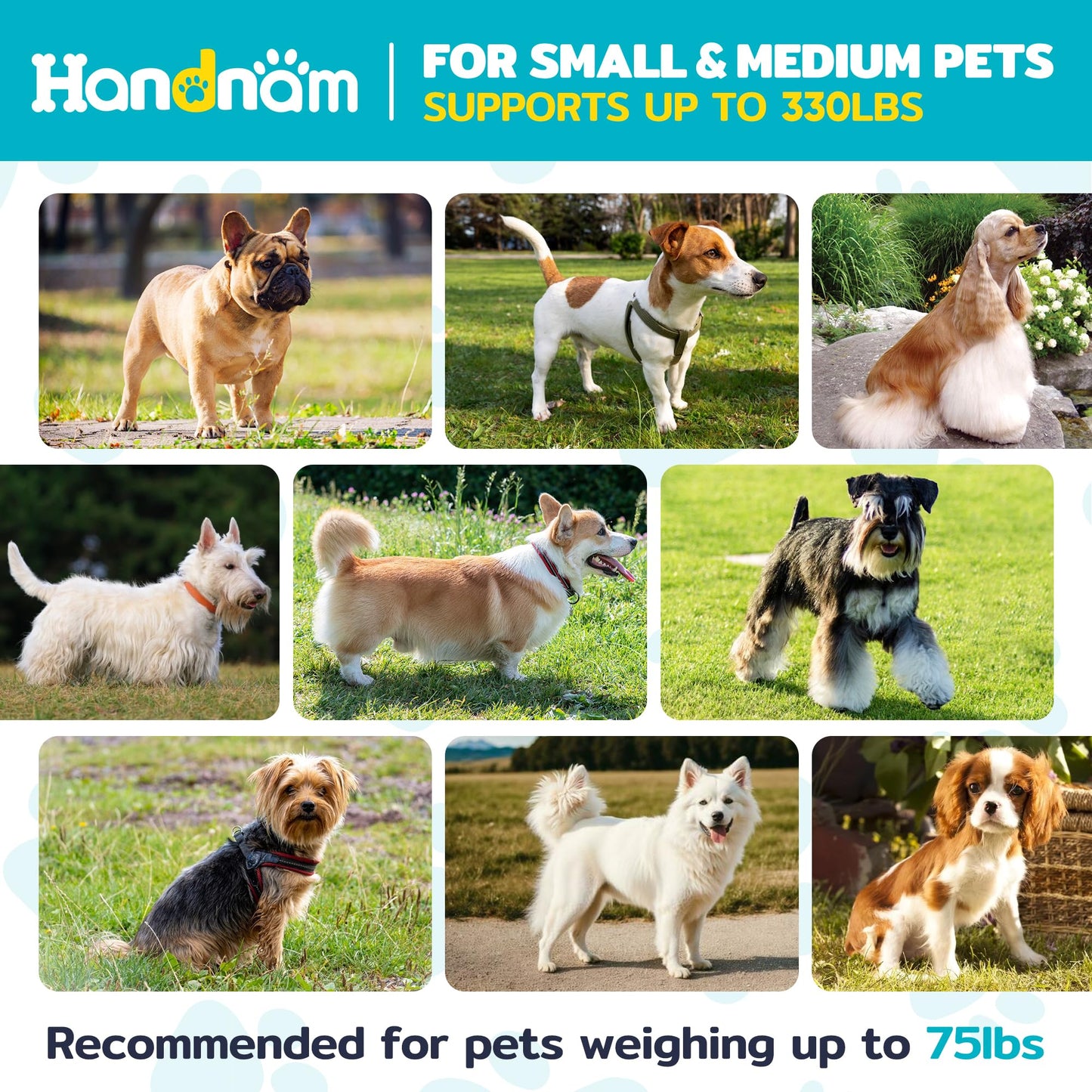 Handnam Metal Dog Bath Tub, Portable Dog Washing Bathing Station (Patent Design)