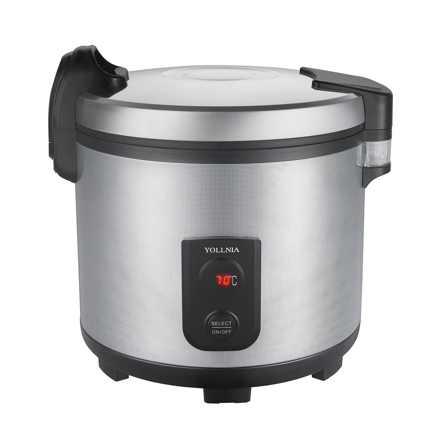 YOLLNIA 55 Raw/110 Cup Commercial Rice Warmer(Not Rice Cooker) Portable 18.1QT Big Rice Warmer / 122℉- 178℉ Adjustable Temperature/ 130W/ Non-Stick Inner Pot