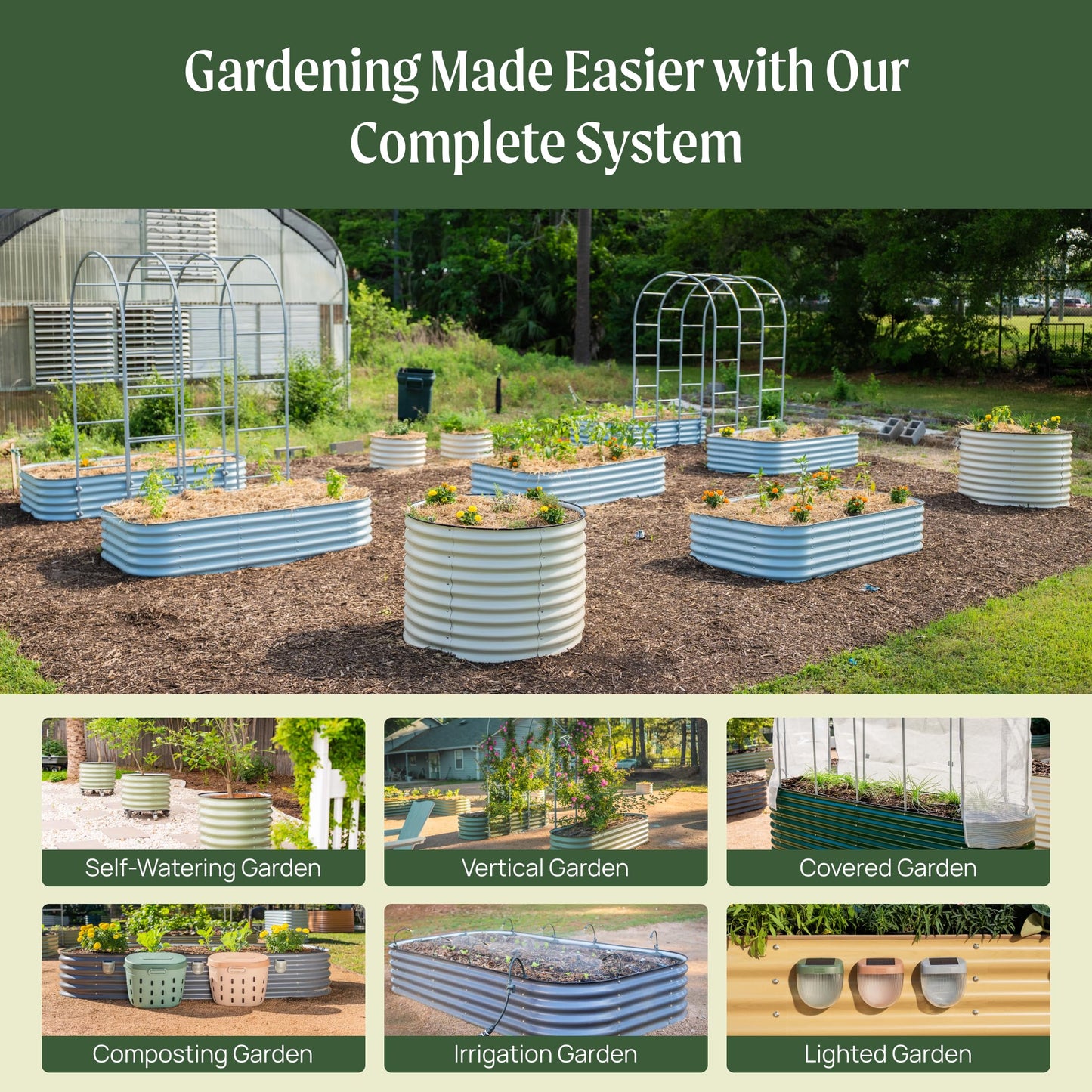 32" Extra Tall Raised Garden Bed Kits, 2 x 8 x 2.7ft Raised Planter Box Outdoor, 3.5 x 6.5 x 2.7ft Deep Root 9 in 1 Modular Metal Raised Beds for Gardening Vegetables Flowers Fruits - Sky Blue
