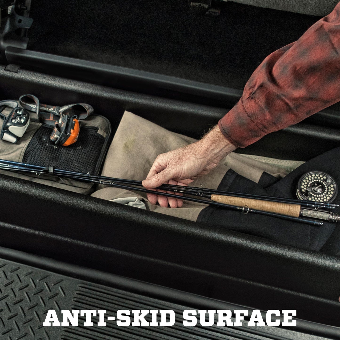 Husky Liners Gearbox - Under Seat Storage Box | 2007-2013 Chevrolet Silverado/GMC Sierra 1500, 2007-2014 Chevrolet Silverado/GMC Sierra 2500/3500 Crew Cab - Black, 1 Pc. | 09001