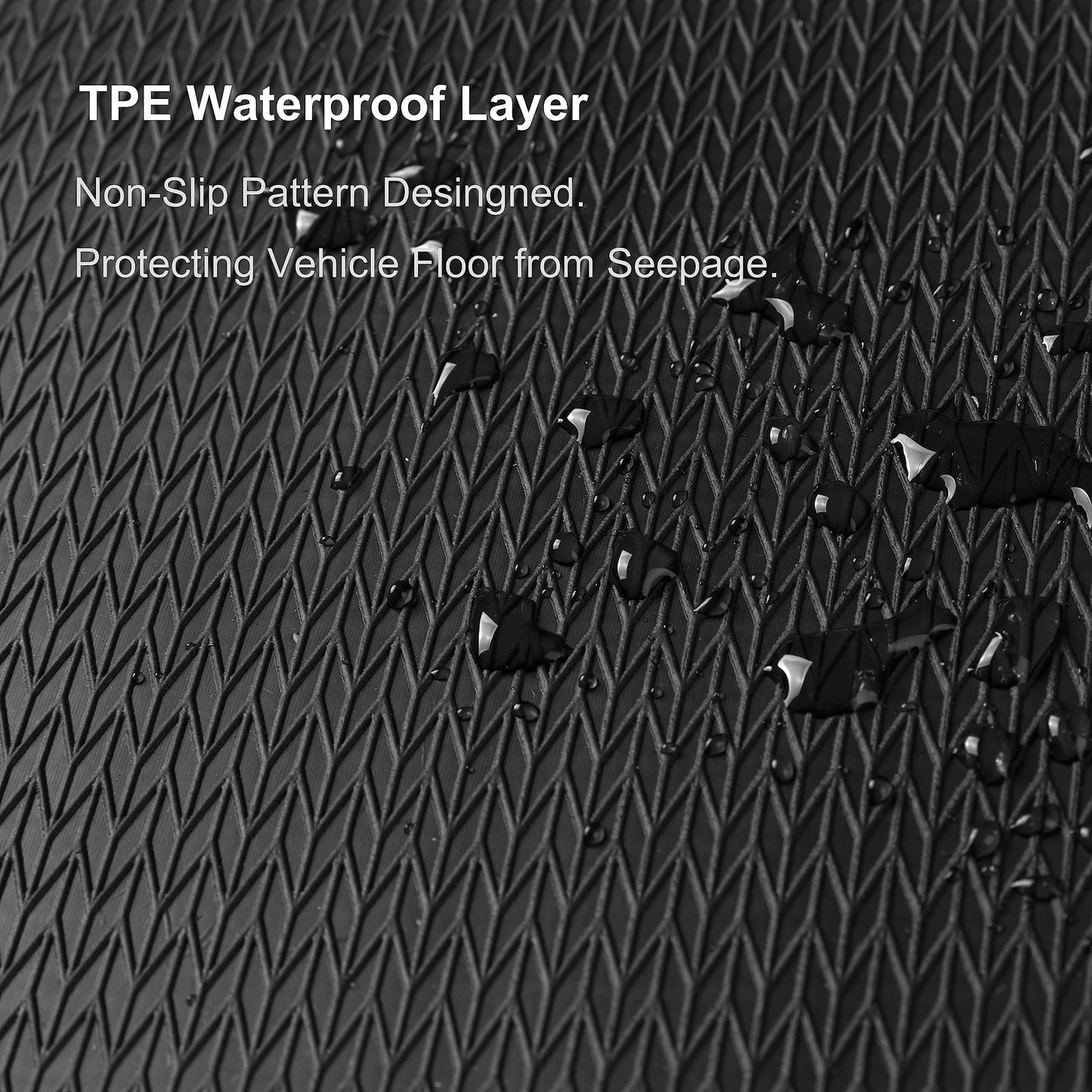 WENNEBIRD Superior Carpet Floor Mats for 2015-2020 Tesla Model X 7 Seats (Not for 5 Seats & 6 Seats & Chrome Rails), 0.6-Inch Ultra-Thick, Noise-Reducing, All-Weather Waterproof Anti-Slip – 4-Pc Set