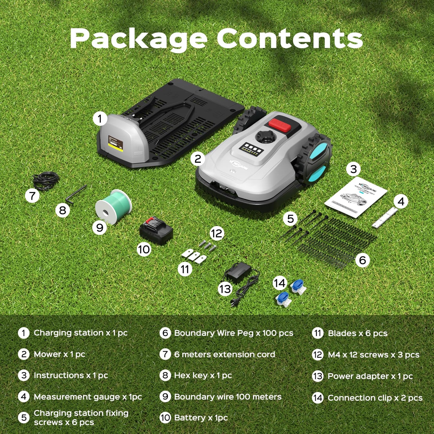 Robotic Lawn Mower with App Control, Auto-Charging & Obstacle Avoidance, Adjustable Cutting Height, Weather Sensor Smart Automatic Lawn Mower for Lawns up to 4300 sq.ft