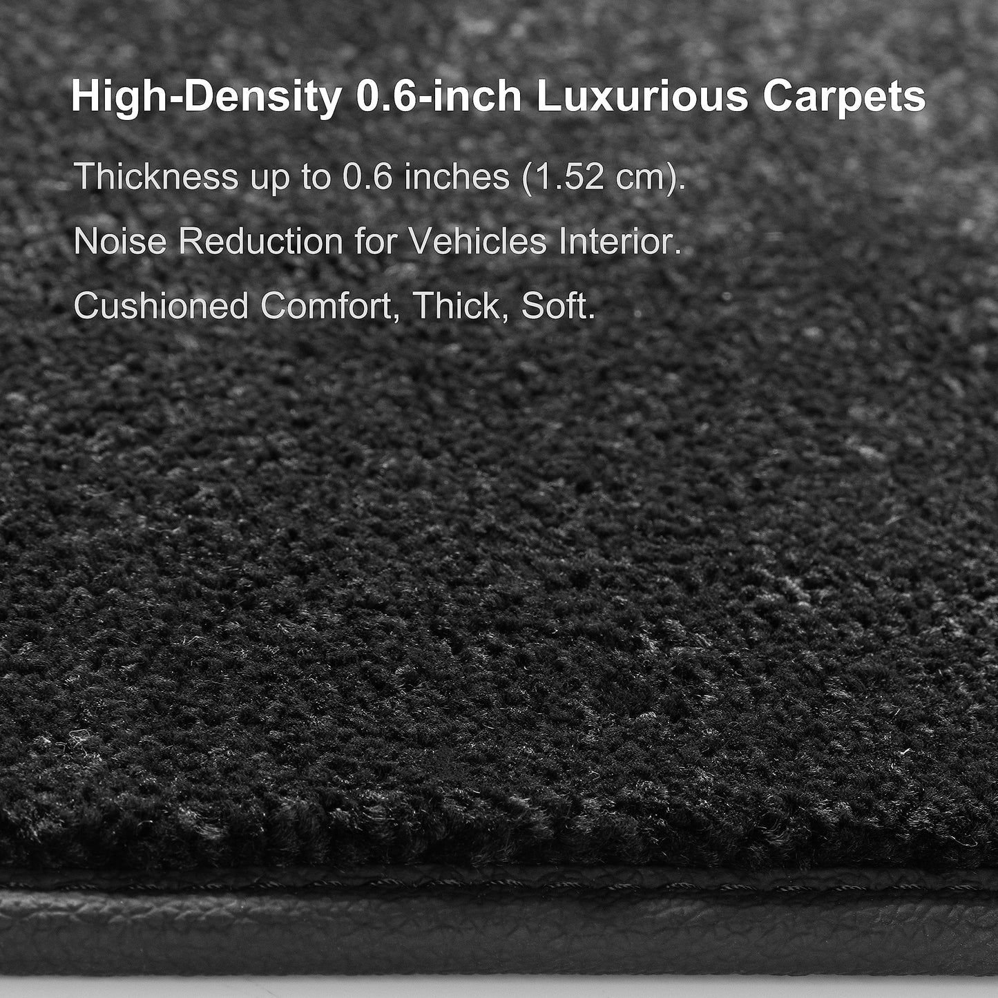 WENNEBIRD Superior Carpet Floor Mats for 2015-2019 Ford Explorer 7 Seats, 0.6-Inch Ultra-Thick, Noise-Reducing, All-Weather Waterproof Anti-Slip – 4-Pc Set