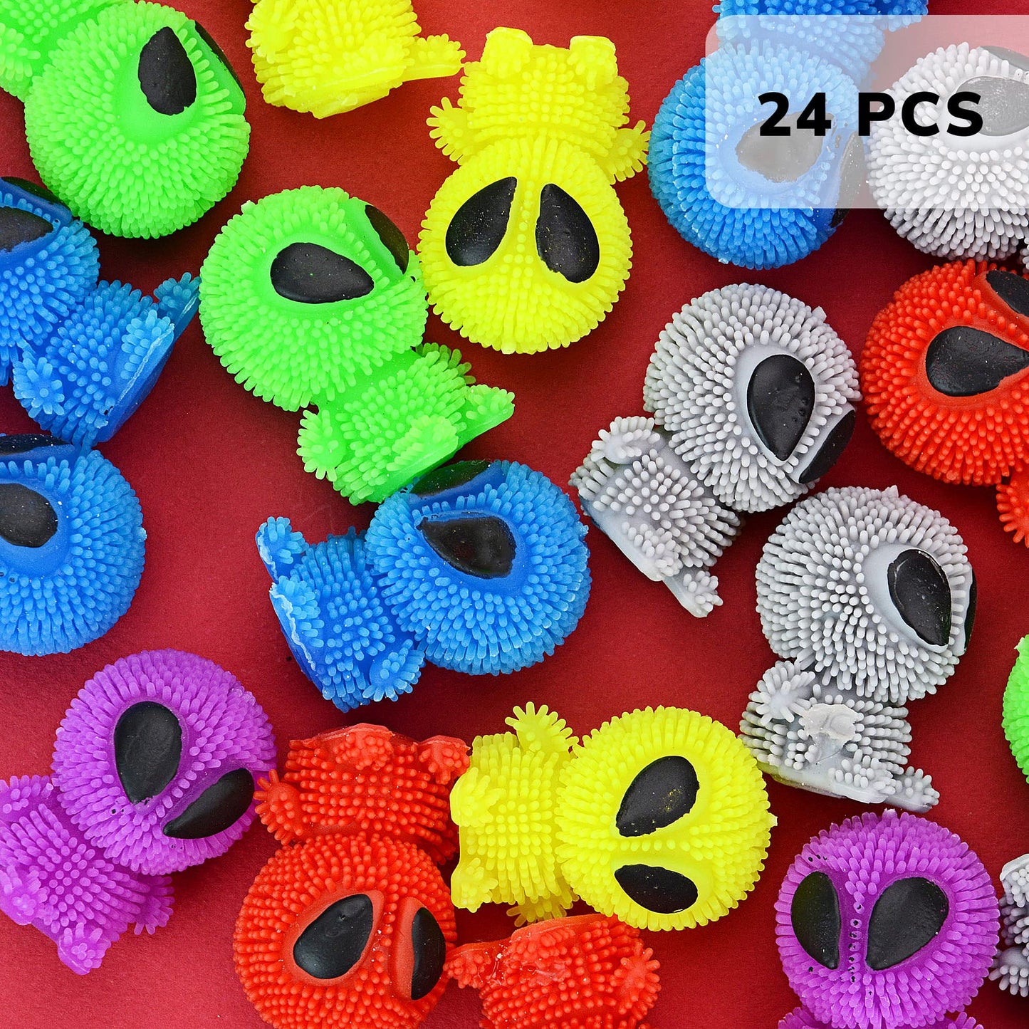 Alien Toys for Kids - 1.75 Inch Alien Toys for Kids - Funny Squishy Toys for Party Favors, Goody Bags, Classroom Prizes - Mini Puffer Ball - Pack of 24 - Easter Basket Stuffers