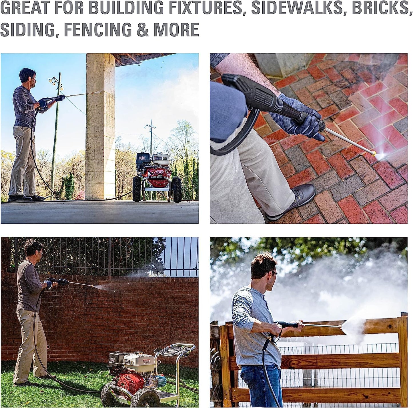 Simpson Cleaning 4200 PSI Gas Pressure Washer, 4.0 GPM Power Washer for Commercial Use, Honda GX390 Engine, 50-Foot Steel-Braided Hose, Aluminum Series, 49-State (ALH4240)