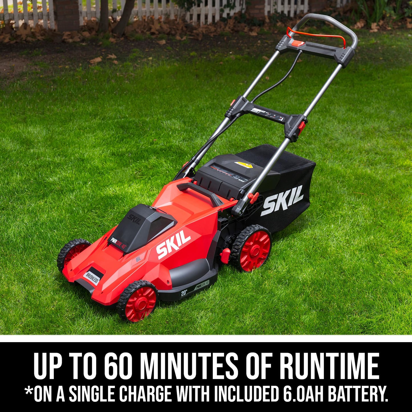 SKIL 40V Brushless 20" Push Mower Kit Including 6.0Ah Battery and 150W Charger-PM4910-15