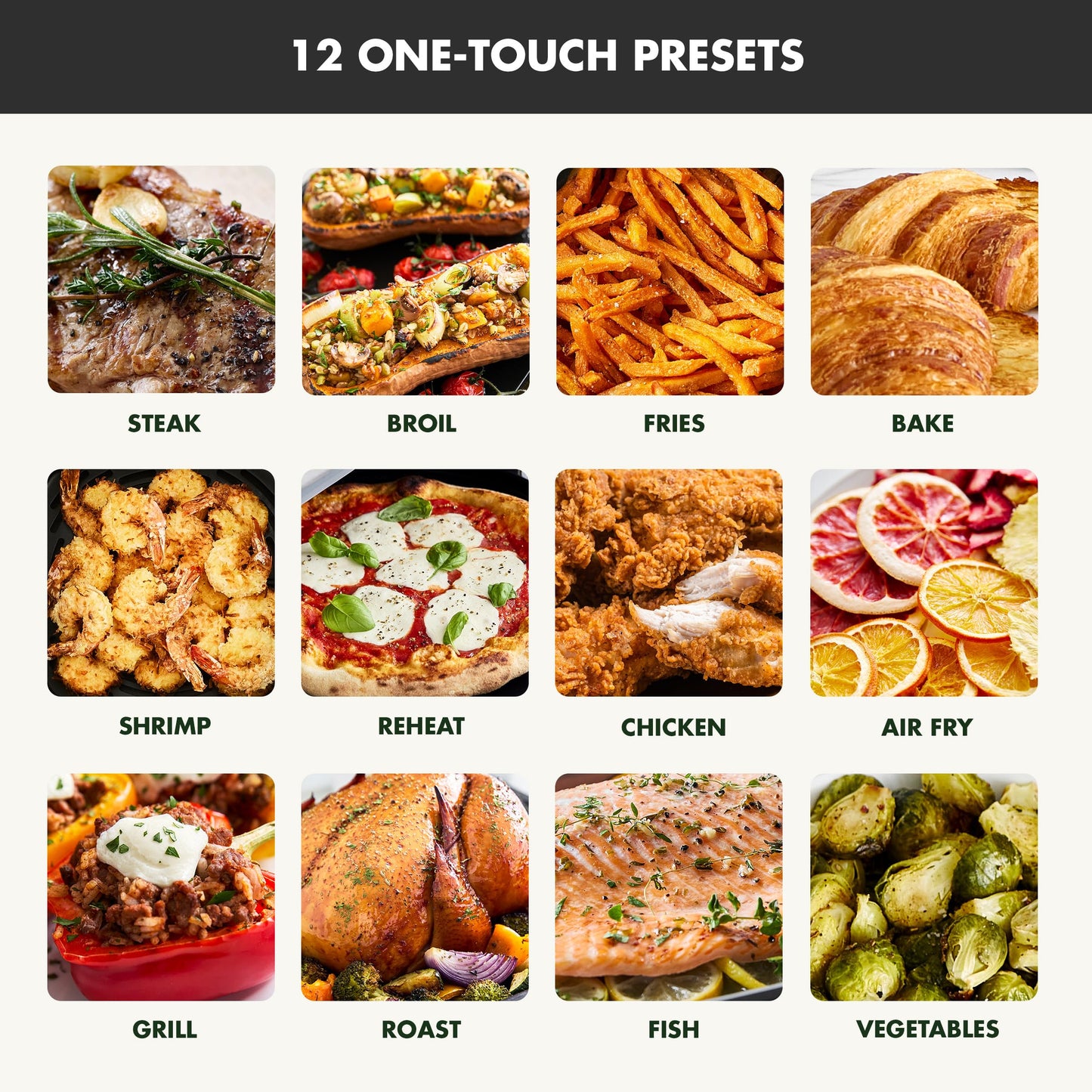 GreenPan Cyclone 7QT 12-in-1 Air Fryer, XL Easy View Window, 400 °F in 4 Seconds, Digital Touch Screen Presets, Ceramic Nonstick PFAS-Free Basket, Shake Reminder, Adjustable Temp & Time Control