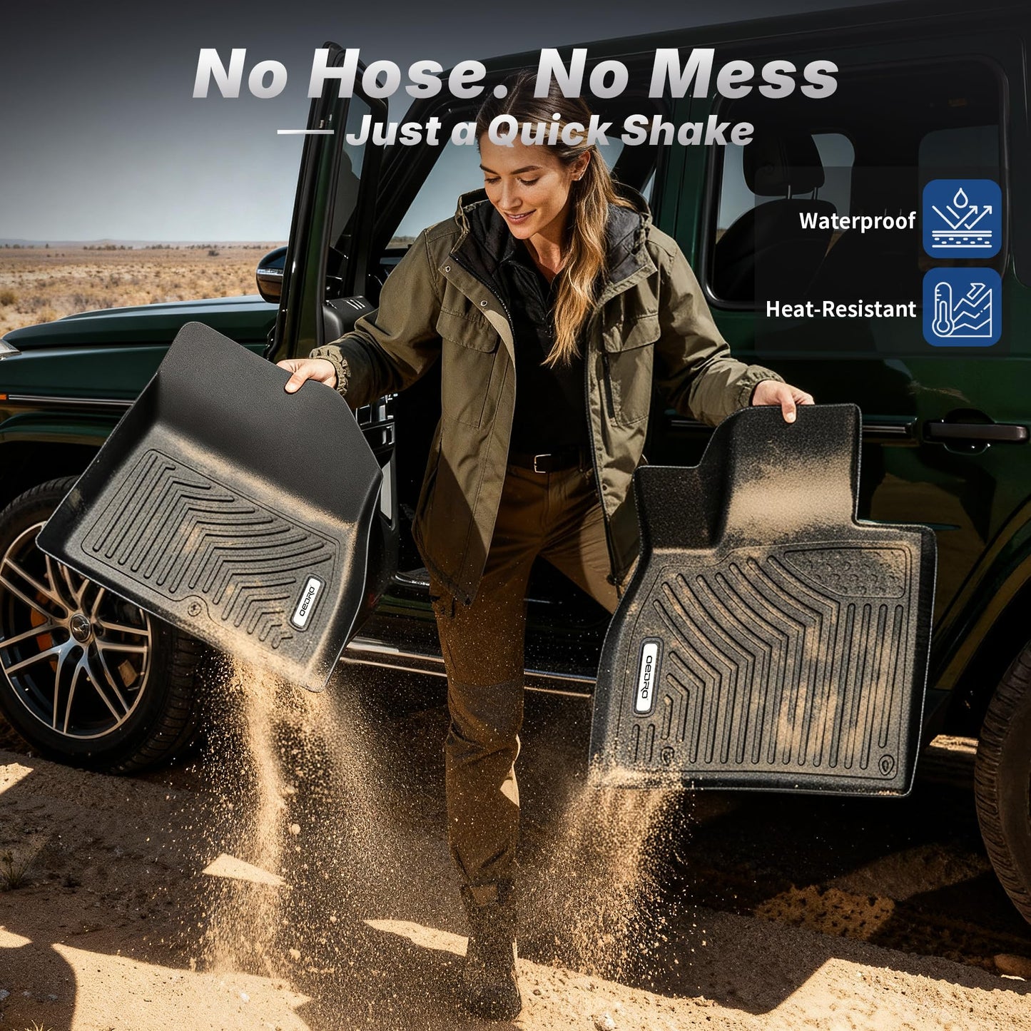 OEDRO Floor Mats Set for Nissan Rogue S/SV/SL/Platinum/Rock Creek 2021-2026 (NOT Fit Sport or Select Models), Custom Fit All Weather Trunk Liners Floor Mats Set, Only Fit AWD Drive Models