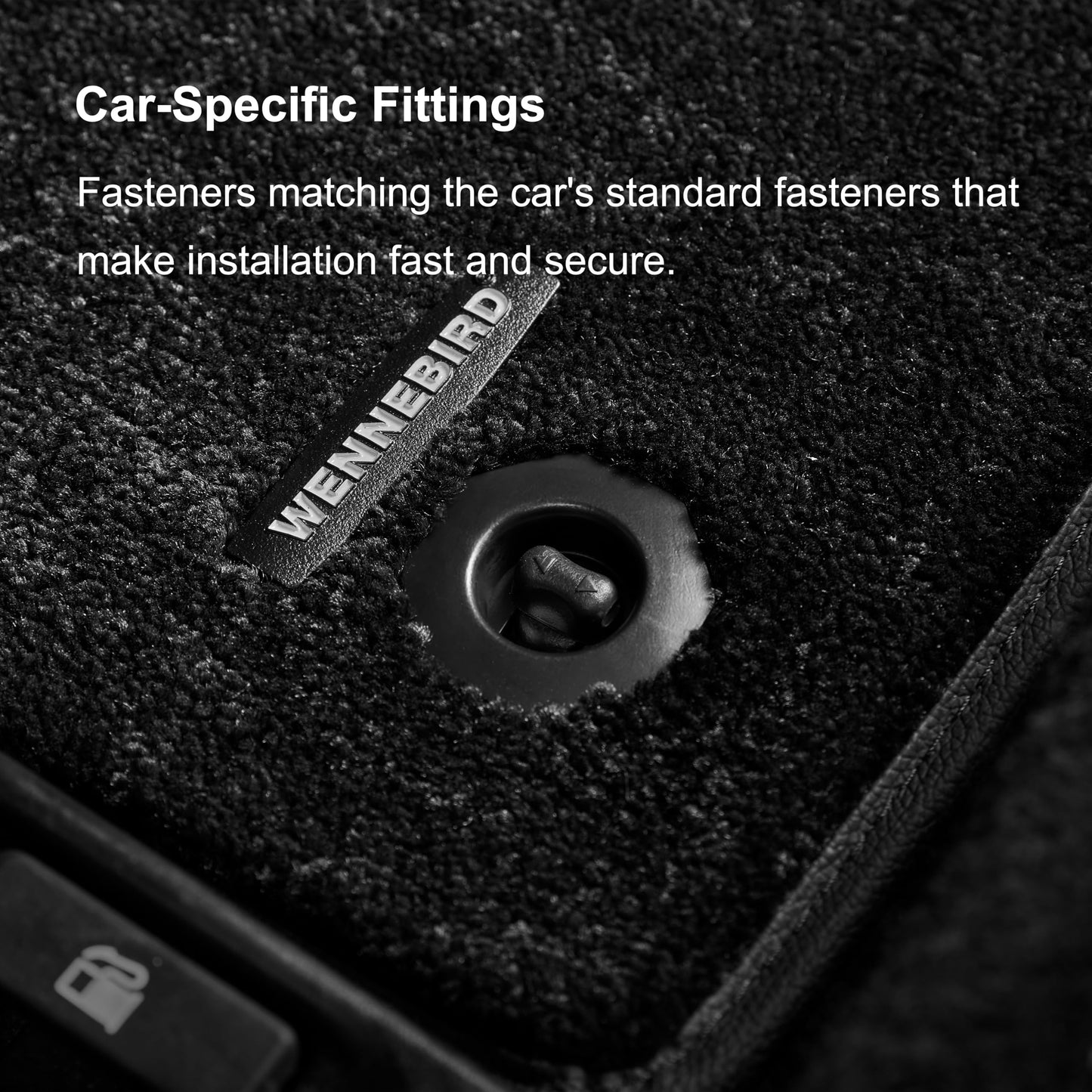 WENNEBIRD Superior Carpet Floor Mats for 2015-2019 Ford Explorer 7 Seats, 0.6-Inch Ultra-Thick, Noise-Reducing, All-Weather Waterproof Anti-Slip – 4-Pc Set